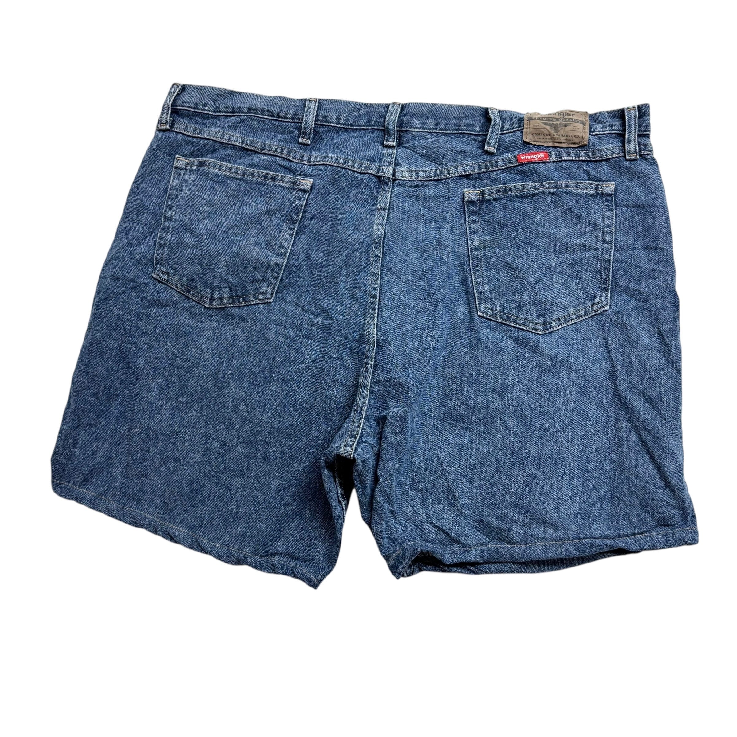 Wrangler Denim Shorts W46 Mens Mid Blue 7in Regular Fit