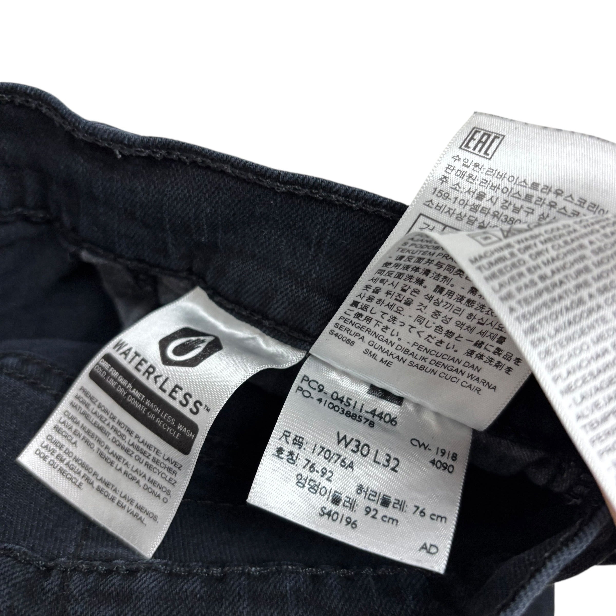 Levis 511 Jeans W30 L32 Mens Navy Blue Slim Fit Stretch Denim (E)