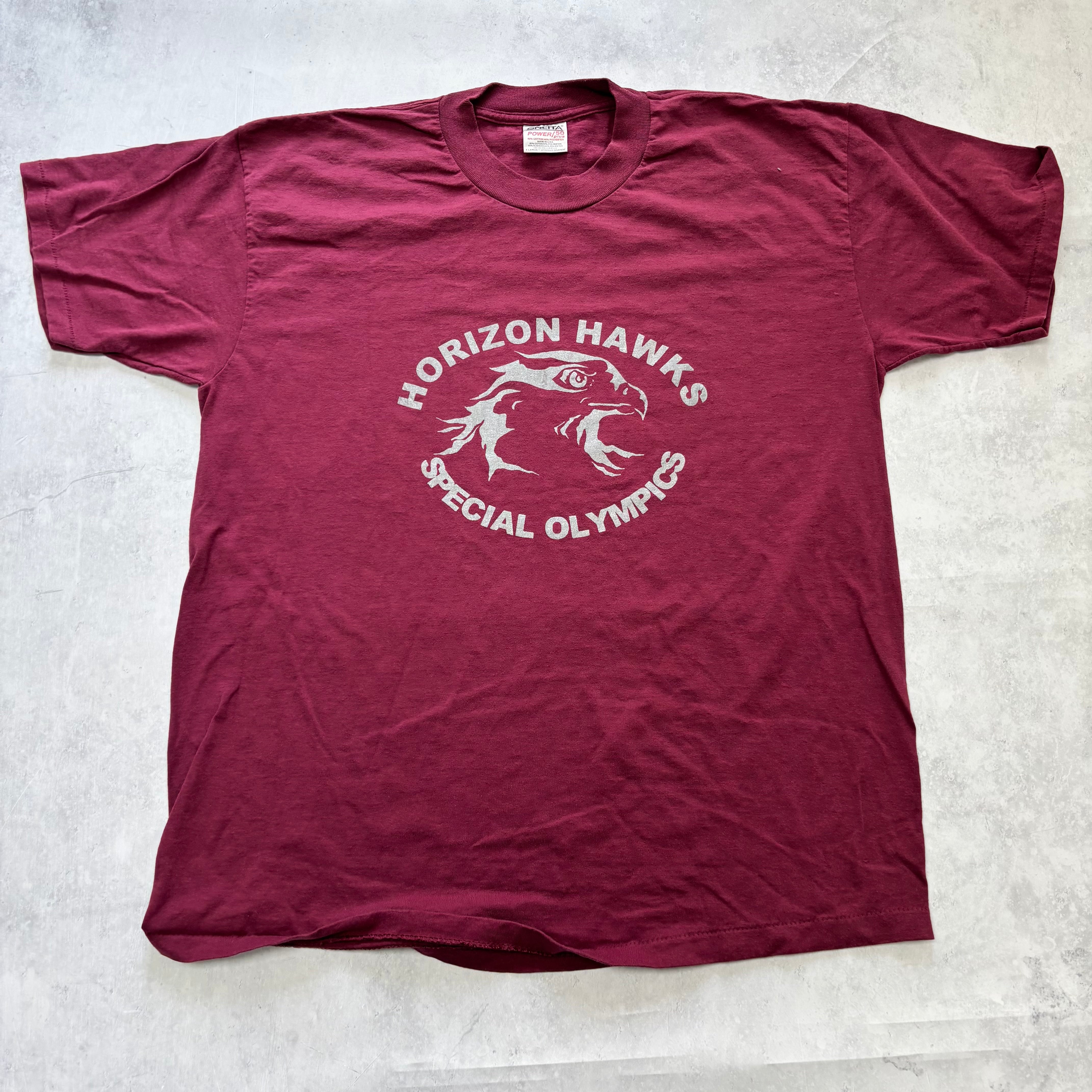 Vintage T Shirt Mens XL Burgundy Single Stitch Graphic Print 90s USA (E)