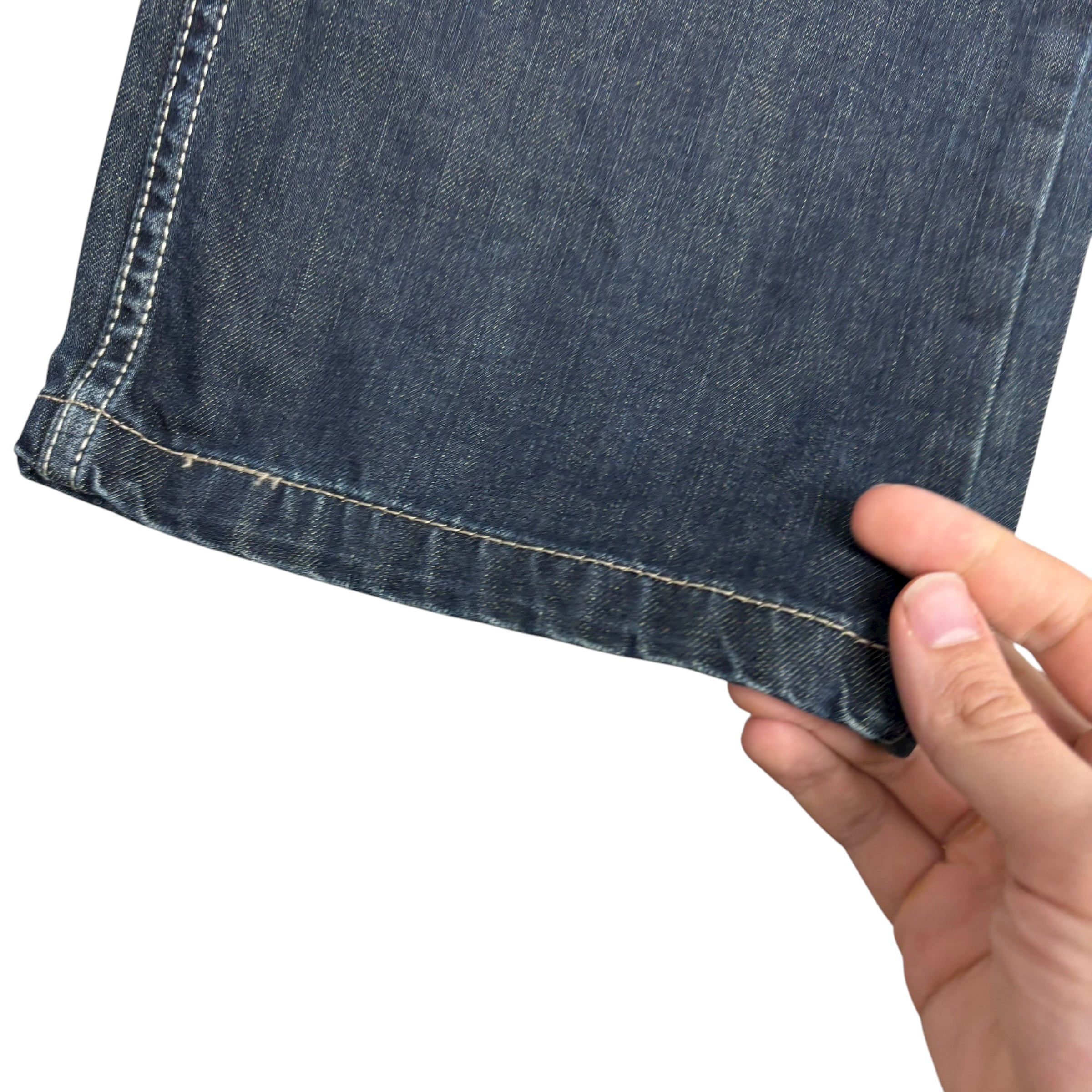 Levis 514 Jeans W33 L33 Mens Dark Blue Regular Straight Fit Vintage Denim (E)