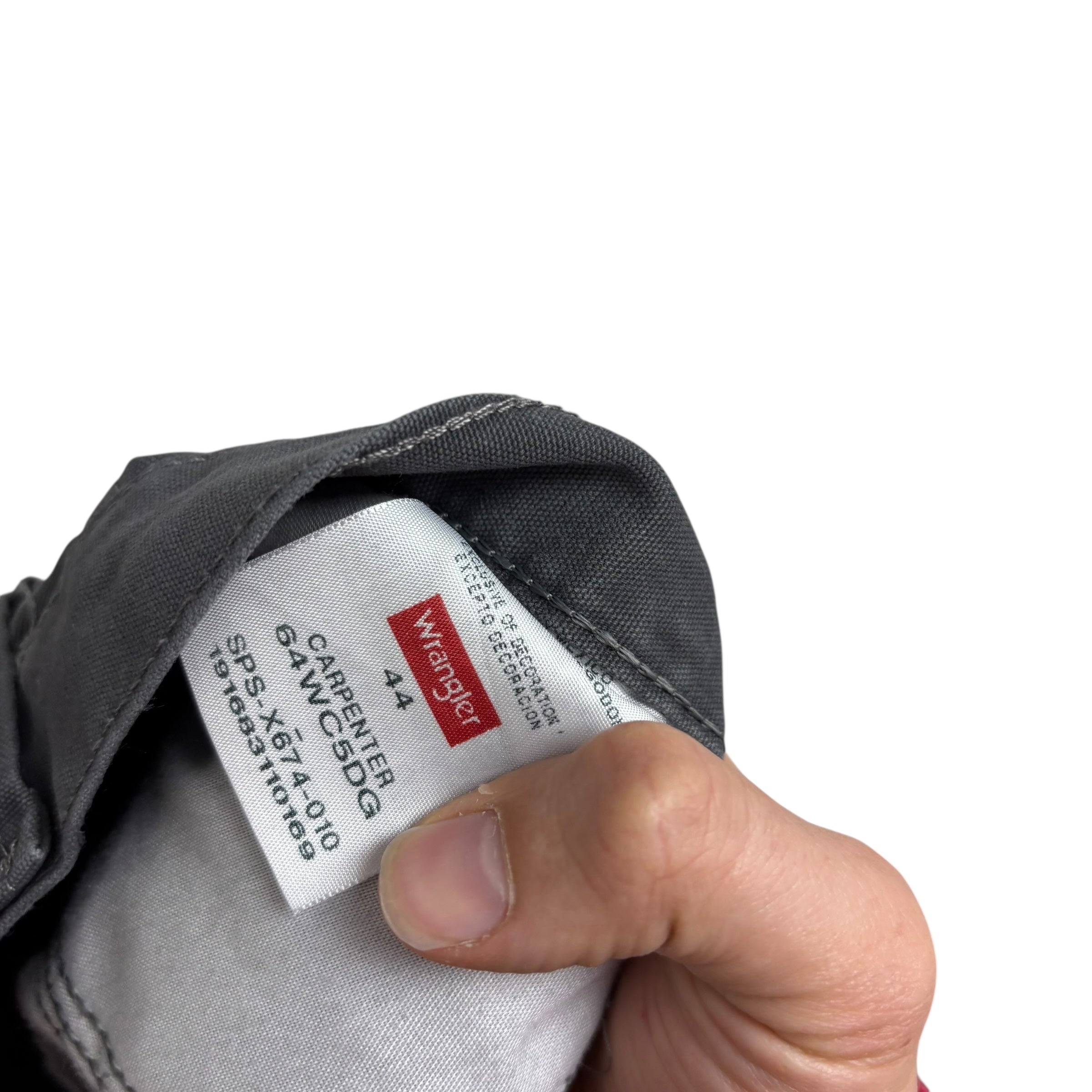 Wrangler Baggy Jorts W44 Mens Canvas Shorts Grey Relaxed Fit (E)