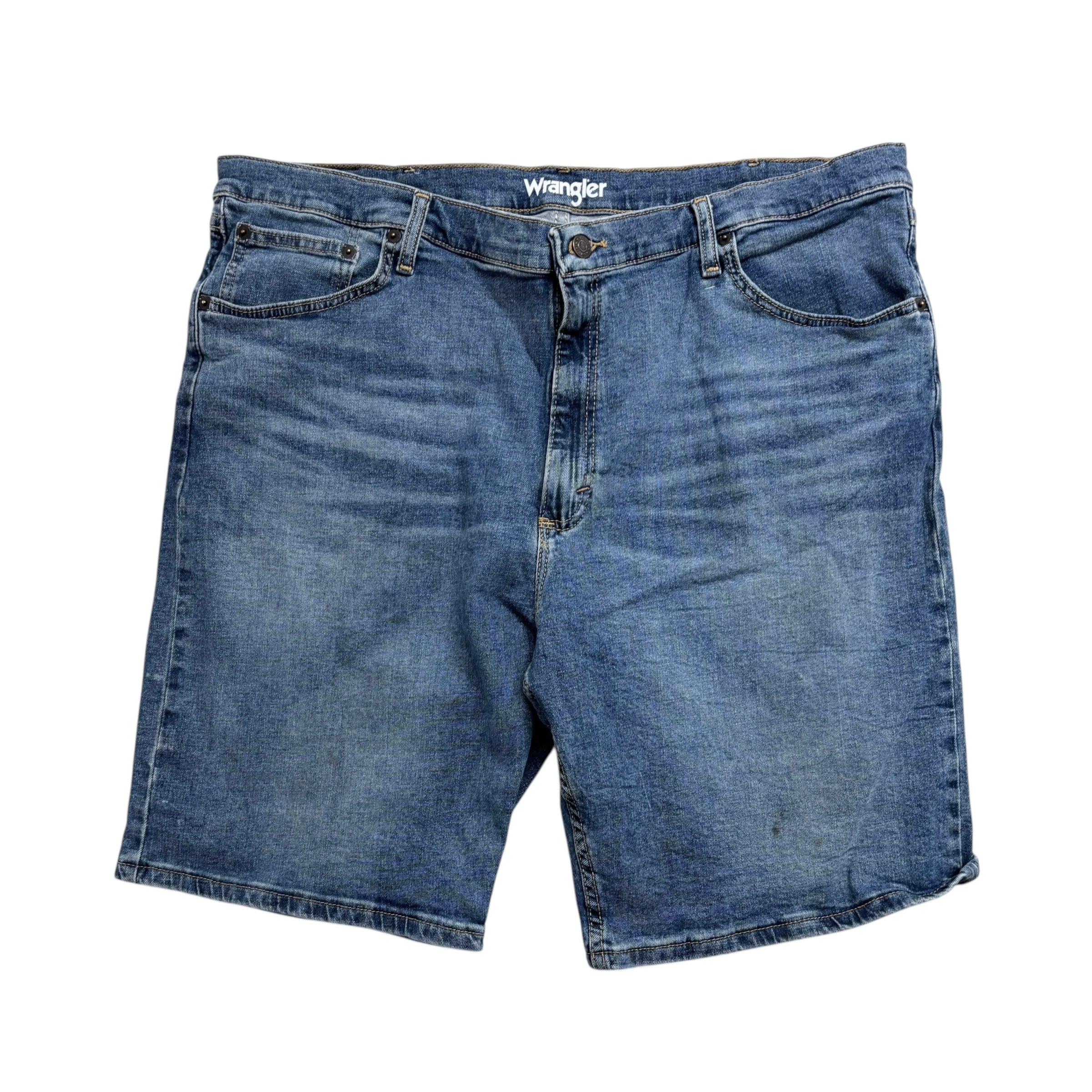 Wrangler Jorts W40 Mens Denim Shorts Mid Blue Regular Fit Stretch
