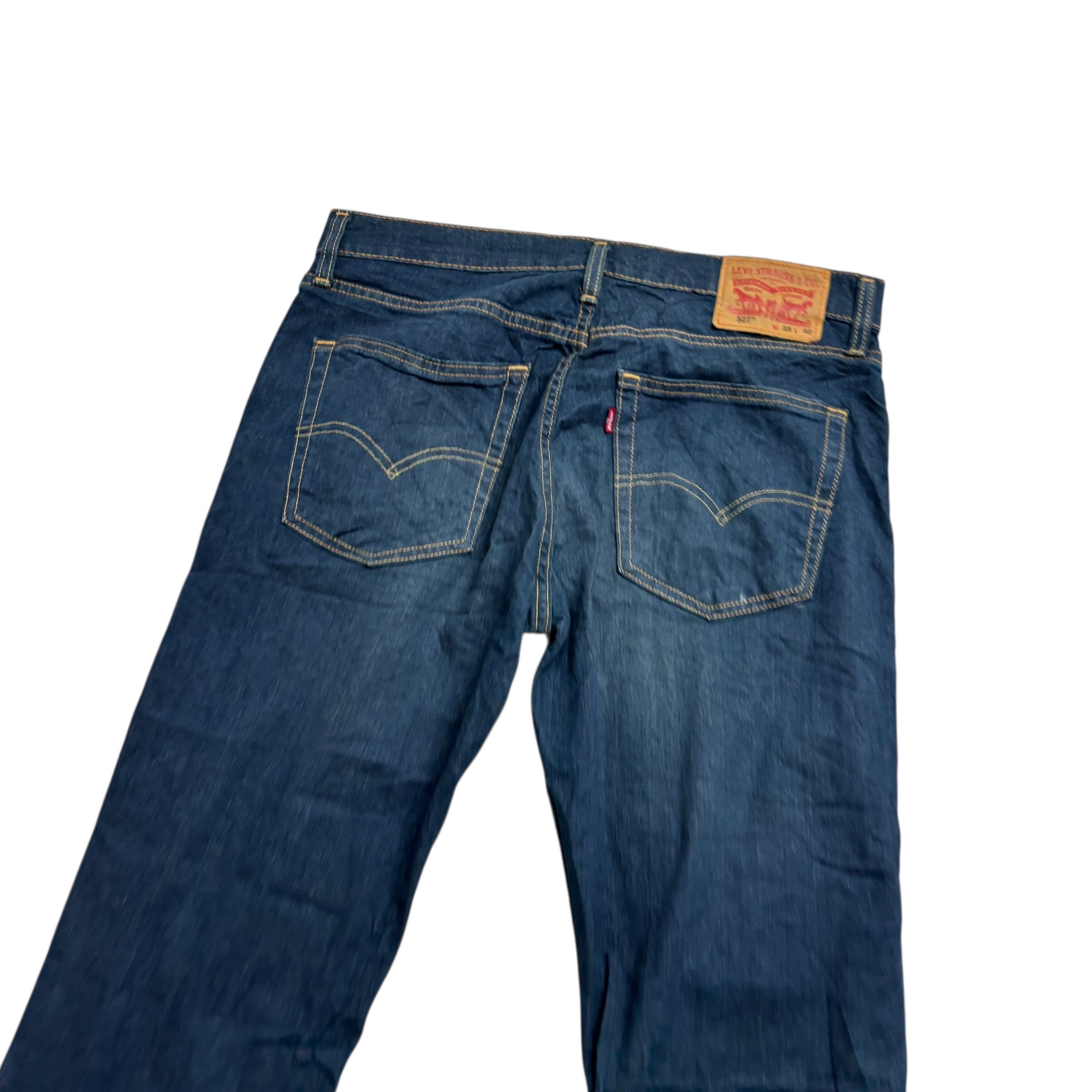 Levis 527 Jeans W33 L32 Mens Dark Blue Slim Bootcut Fit Stretch Denim (E)