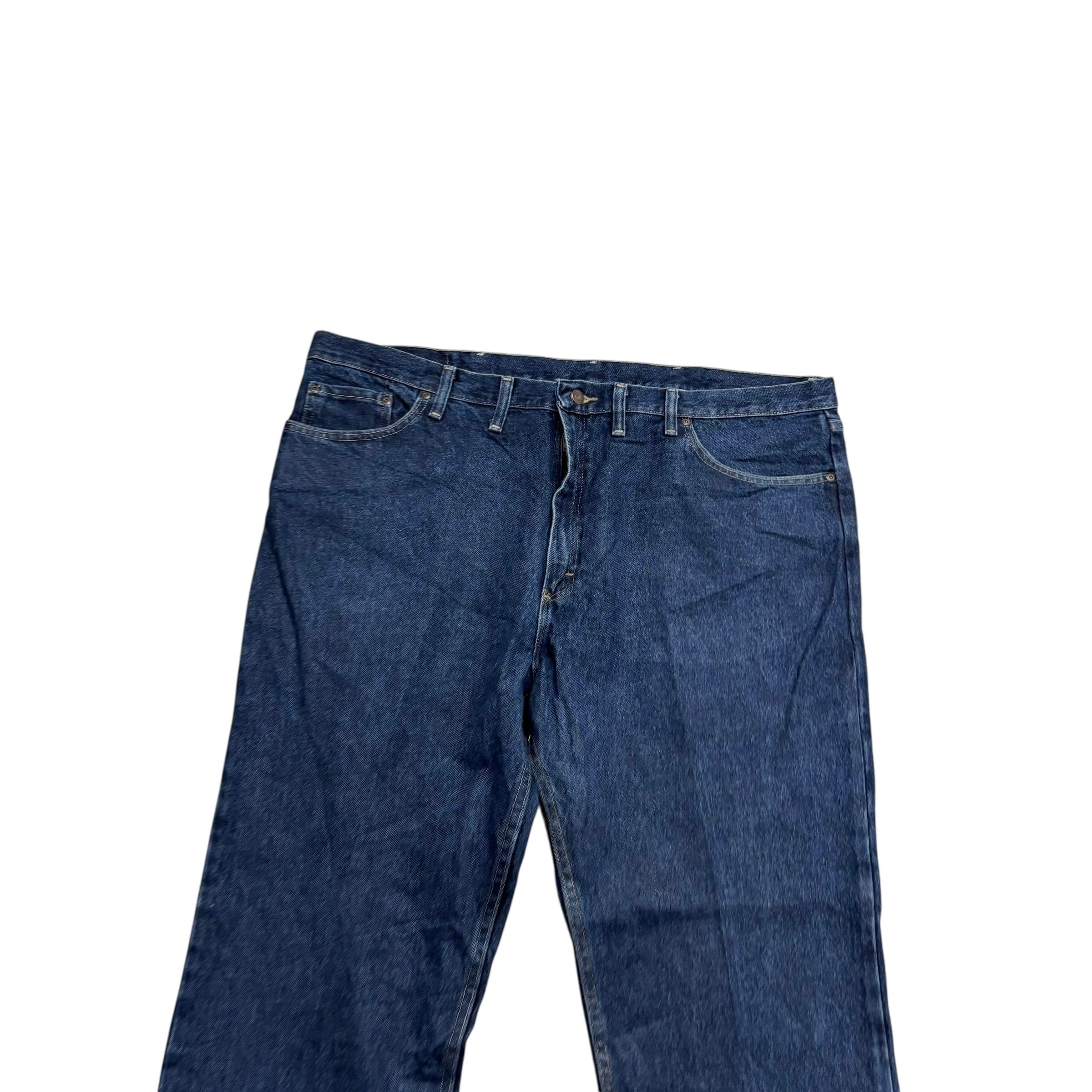 Wrangler Jeans W44 L30 Mens Dark Blue Regular Straight Fit Denim