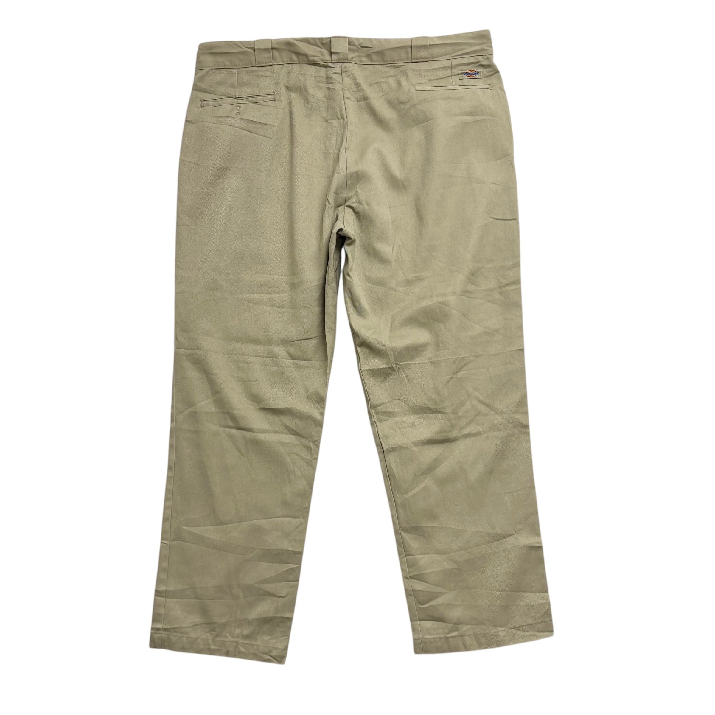Dickies 874 Trousers W42 L30 Mens Beige Pants Original Straight Fit Workwear