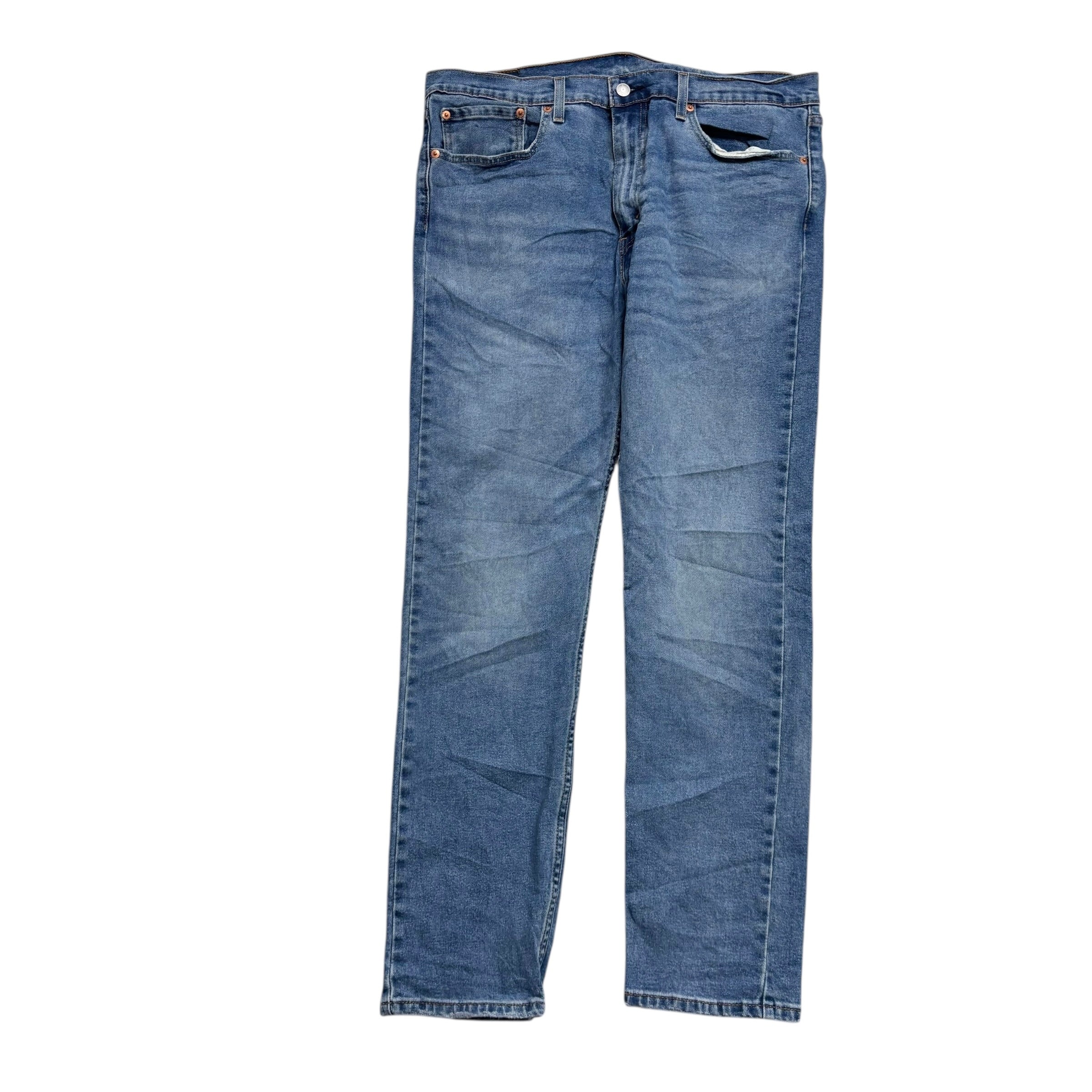 Levis 502 Jeans W36 L32 Mens Mid Blue Regular Tapered Fit Stretch Denim