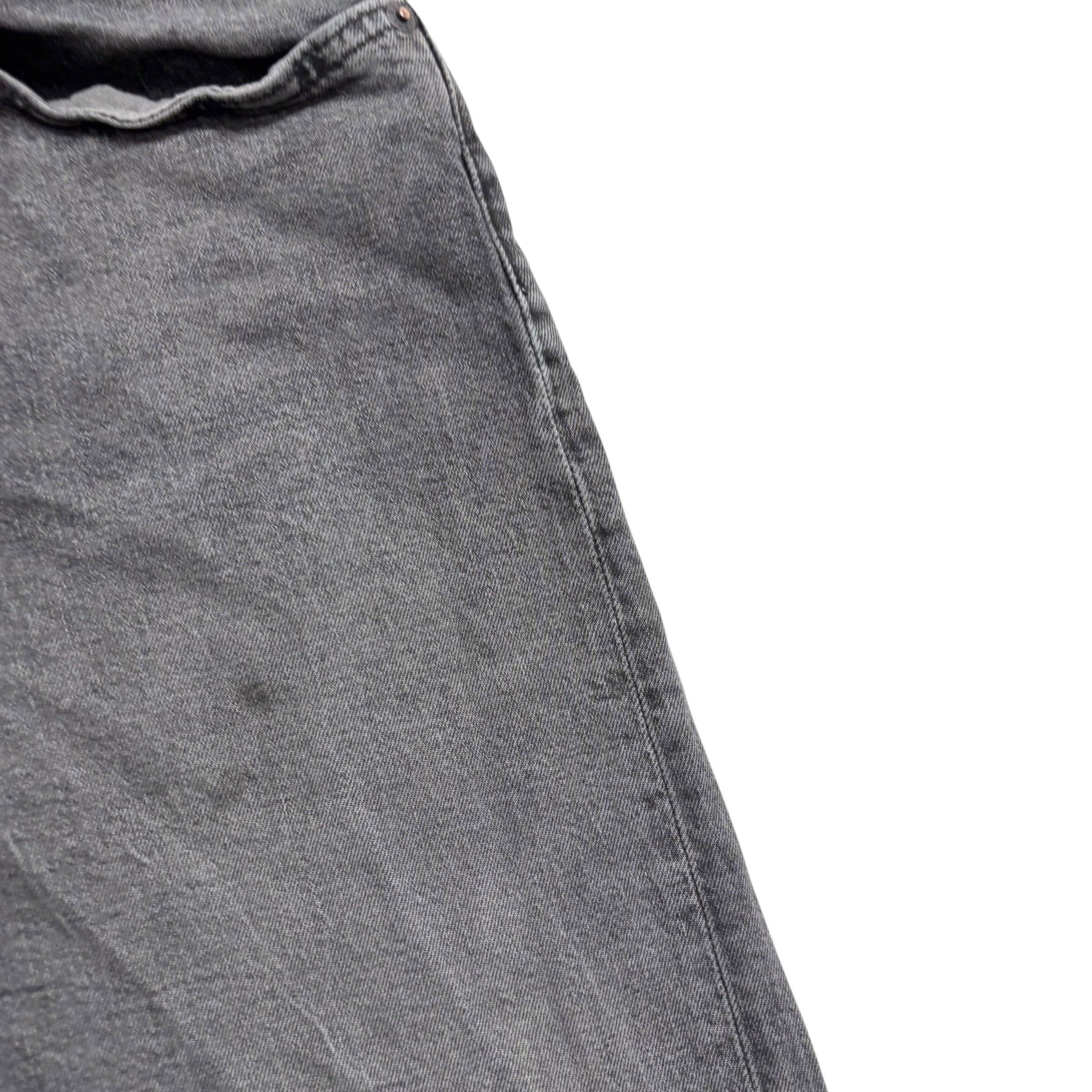 Levis 502 Jeans W38 L32 Mens Grey Regular Taper Fit Stretch Premium Denim
