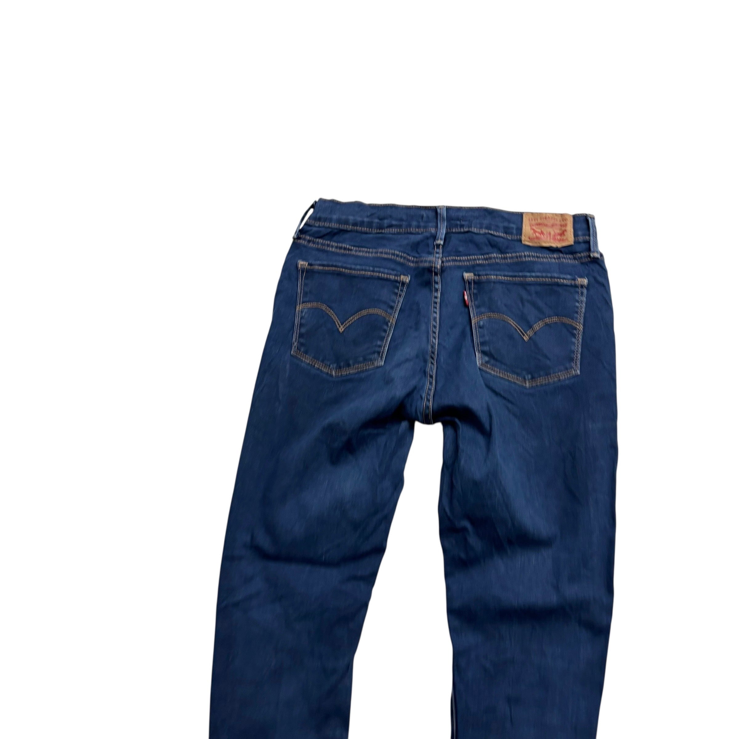 Levis 710 Jeans W30 L30 Womens Super Skinny Fit Dark Blue Stretch Denim (E)