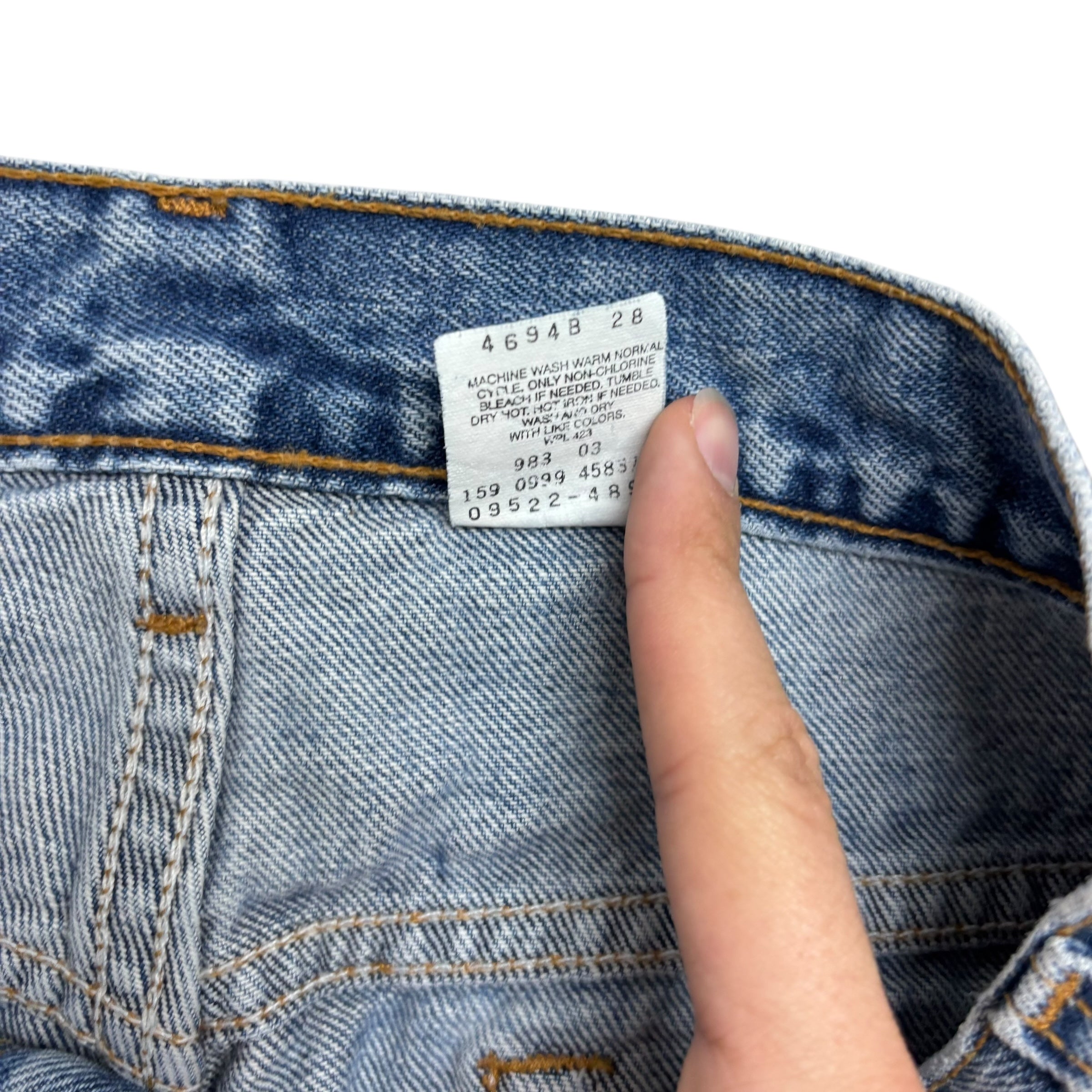 Levis 550 Jeans W34 L29 Womens Light Blue Relaxed Taper Mom Vintage Denim (E)