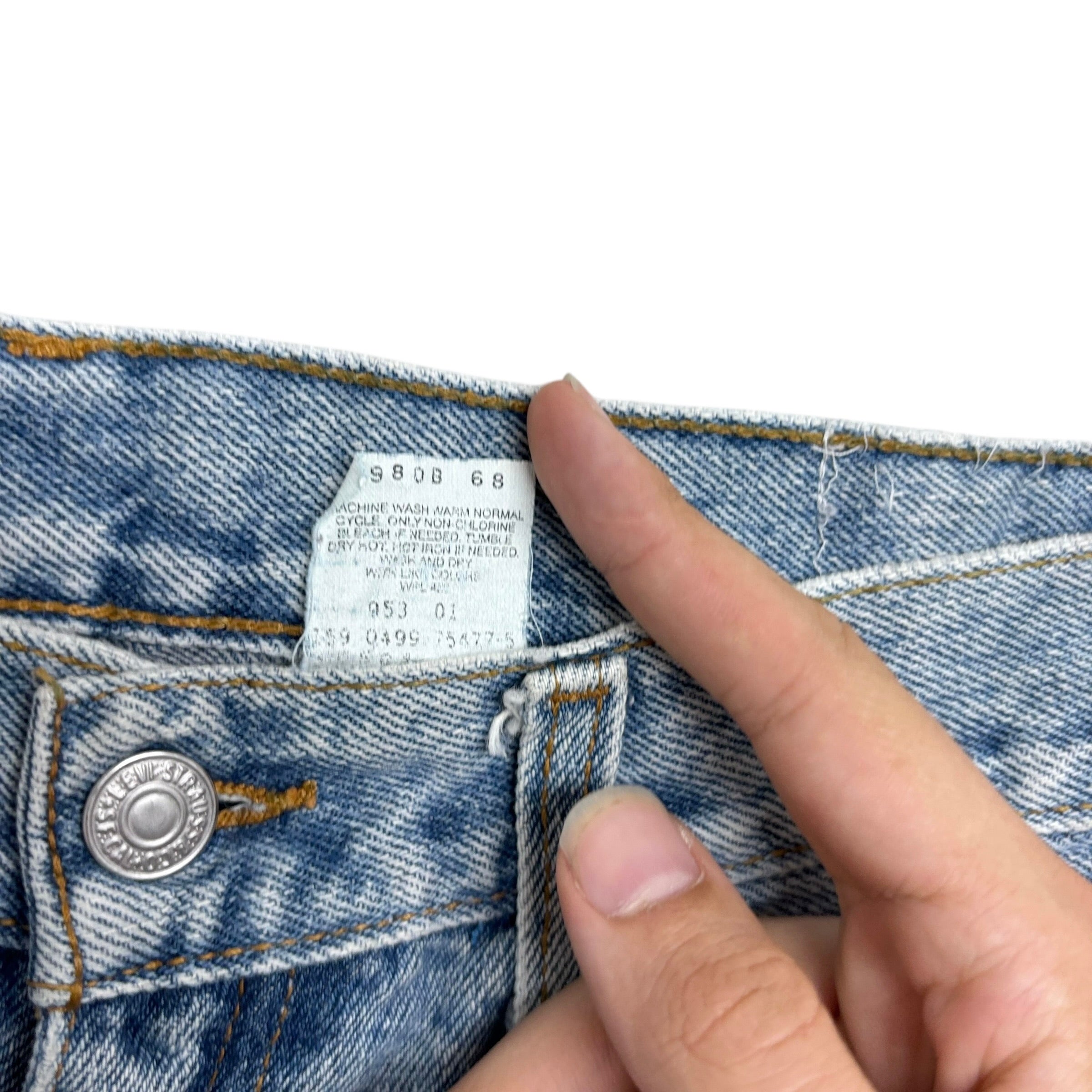 Levis 560 Jeans W28 L32 Womens Light Blue Relaxed Straight Vintage Denim