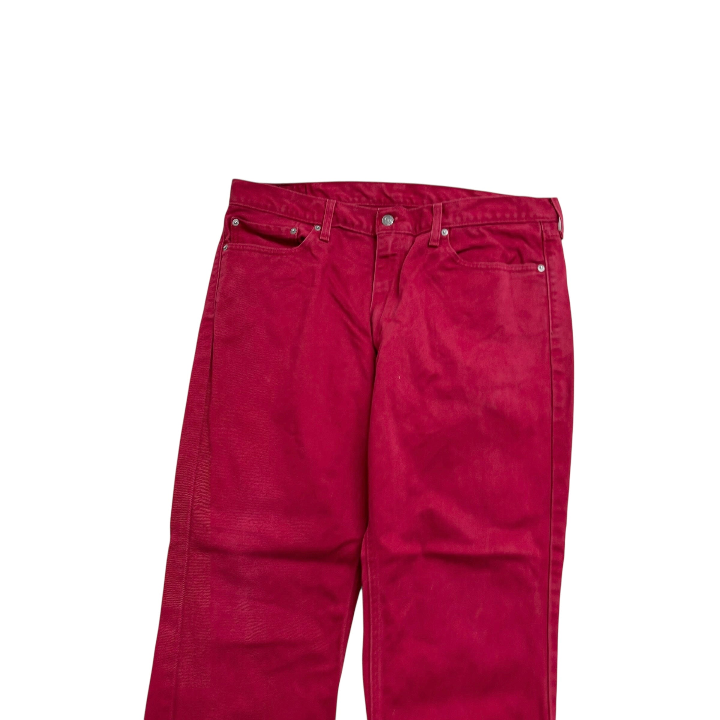 Levis 541 Jeans W38 L30 Mens Red Athletic Tapered Fit Denim