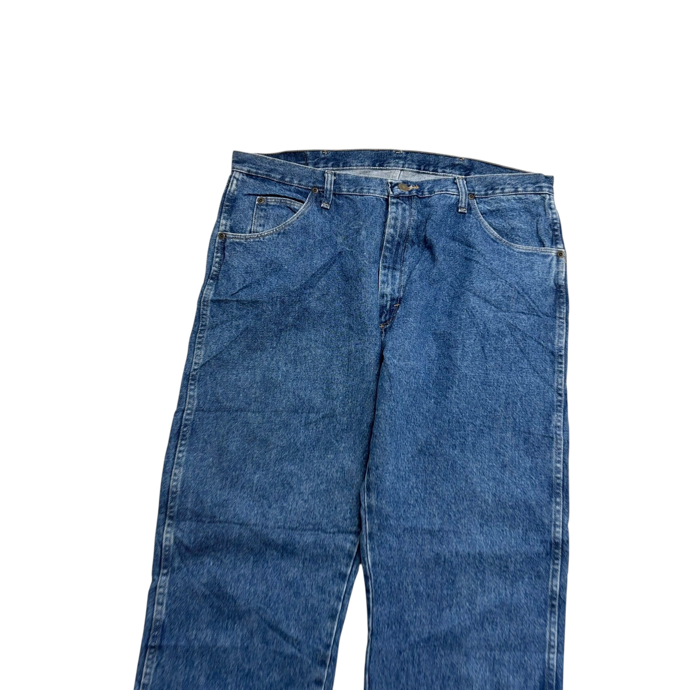 Wrangler Jeans W40 L32 Mens Mid Blue Regular Straight Fit Vintage Denim (E)