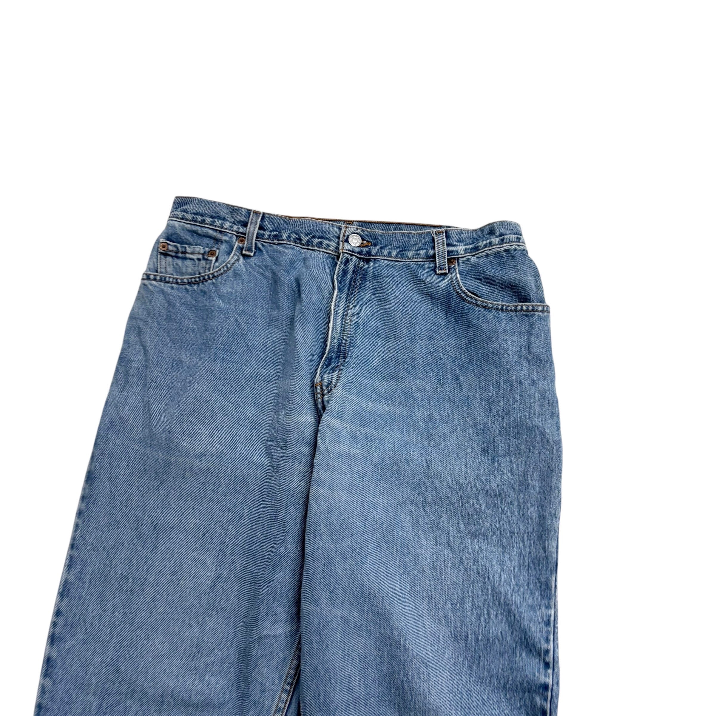 Levis 550 Jeans W34 L33 Womens Light Blue Relaxed Taper Mom Vintage Denim