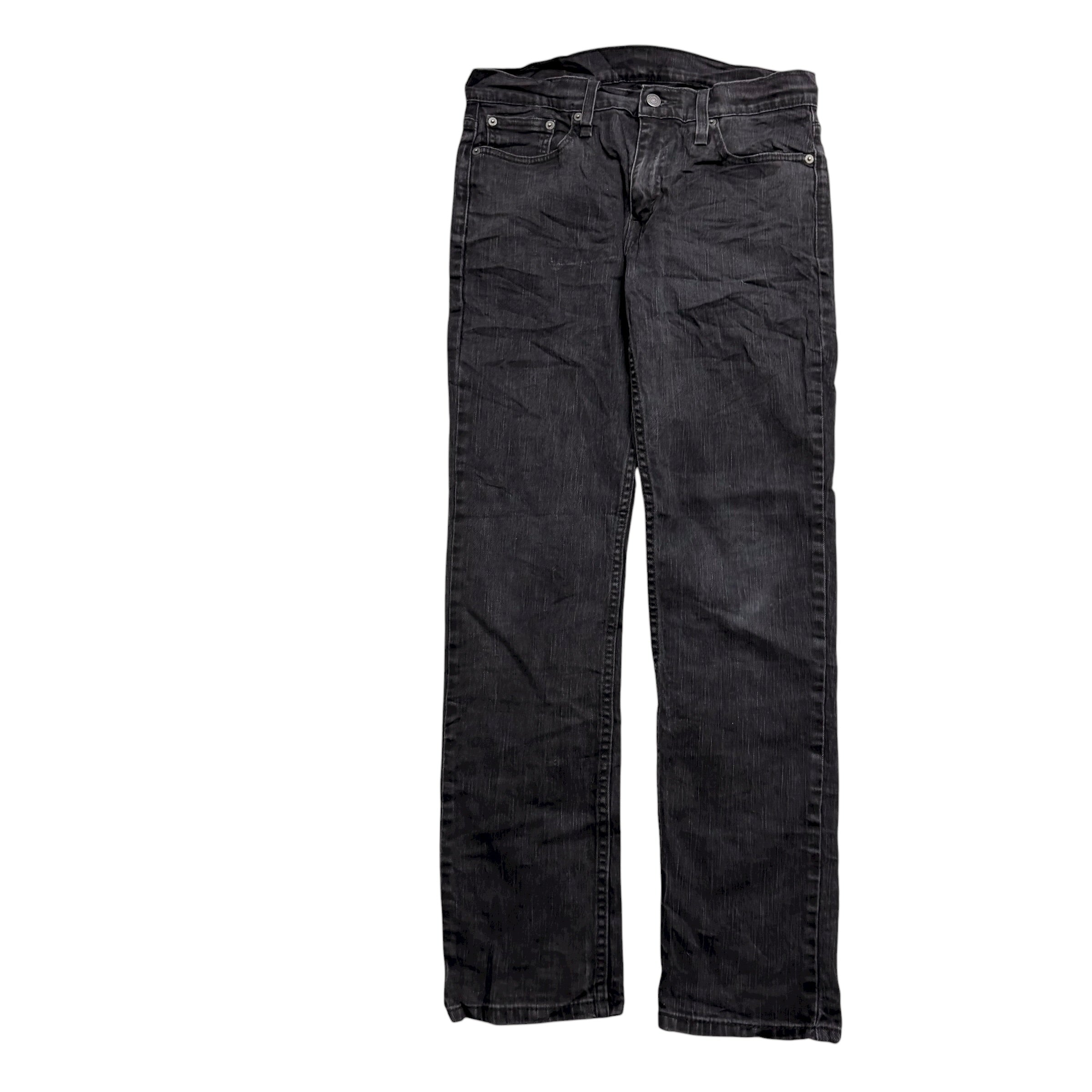 Levis 514 Jeans W30 L31 Mens Black Slim Straight Fit Stretch Denim