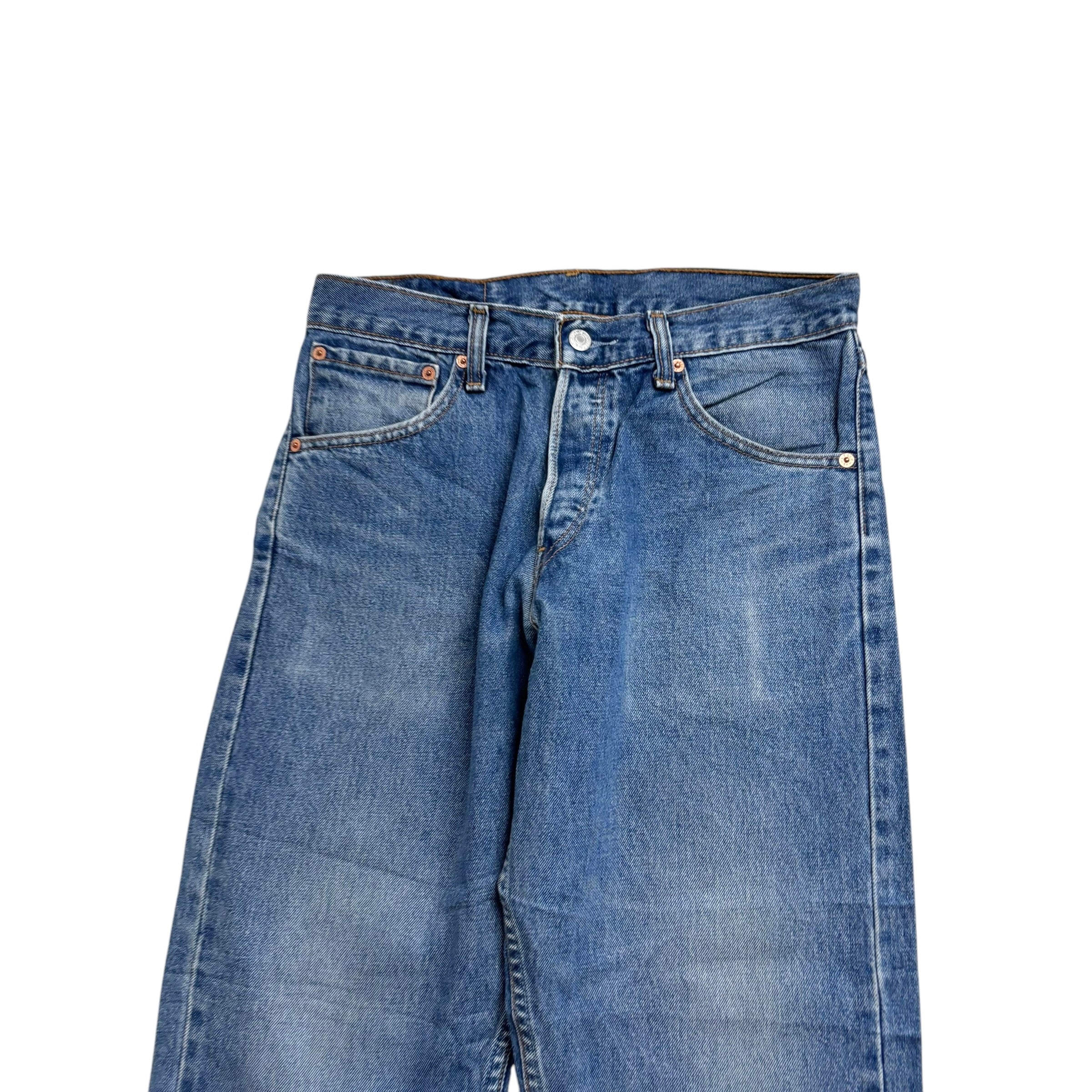 Levis Jeans W30 L30 Mens Mid Blue Regular Straight Fit Vintage Denim (E)