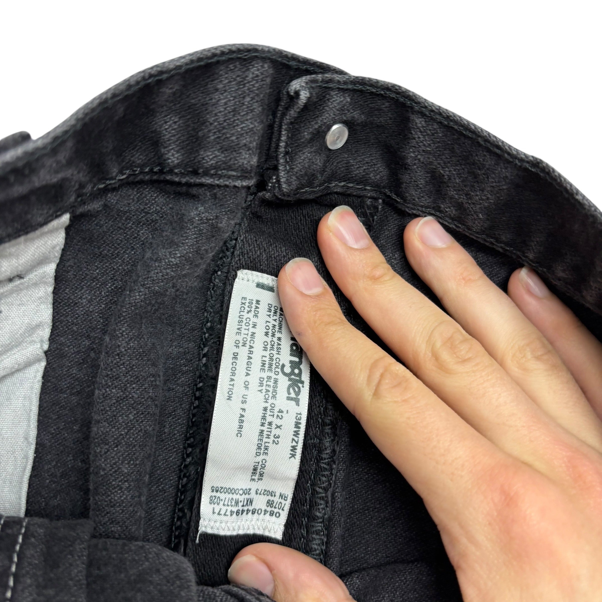 Wrangler Jeans Cowboy Cut W42 L32 Mens Black 13MWZ Original Fit Denim