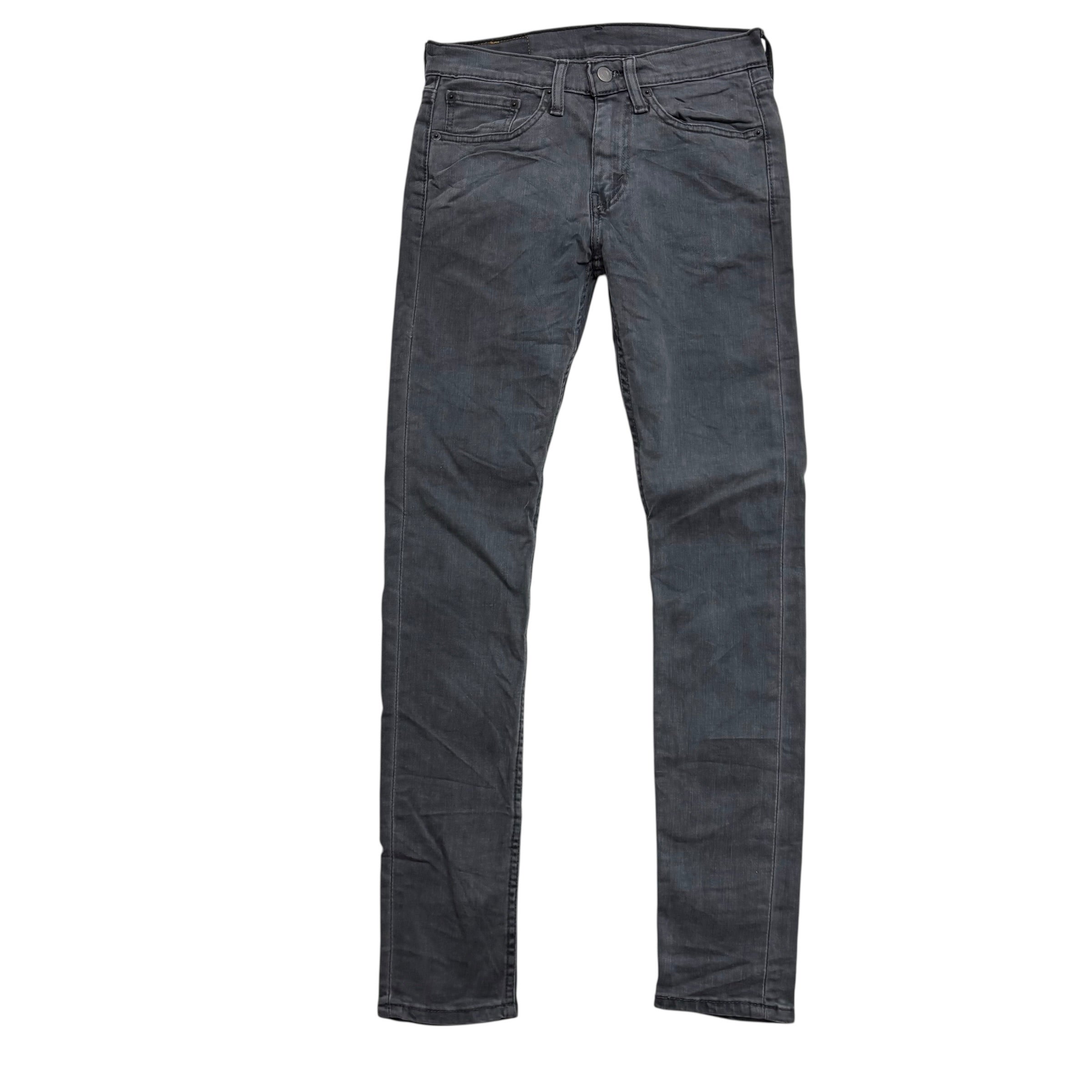 Levis 519 Jeans W28 L32 Mens Grey Super Skinny Fit Stretch Denim (E)