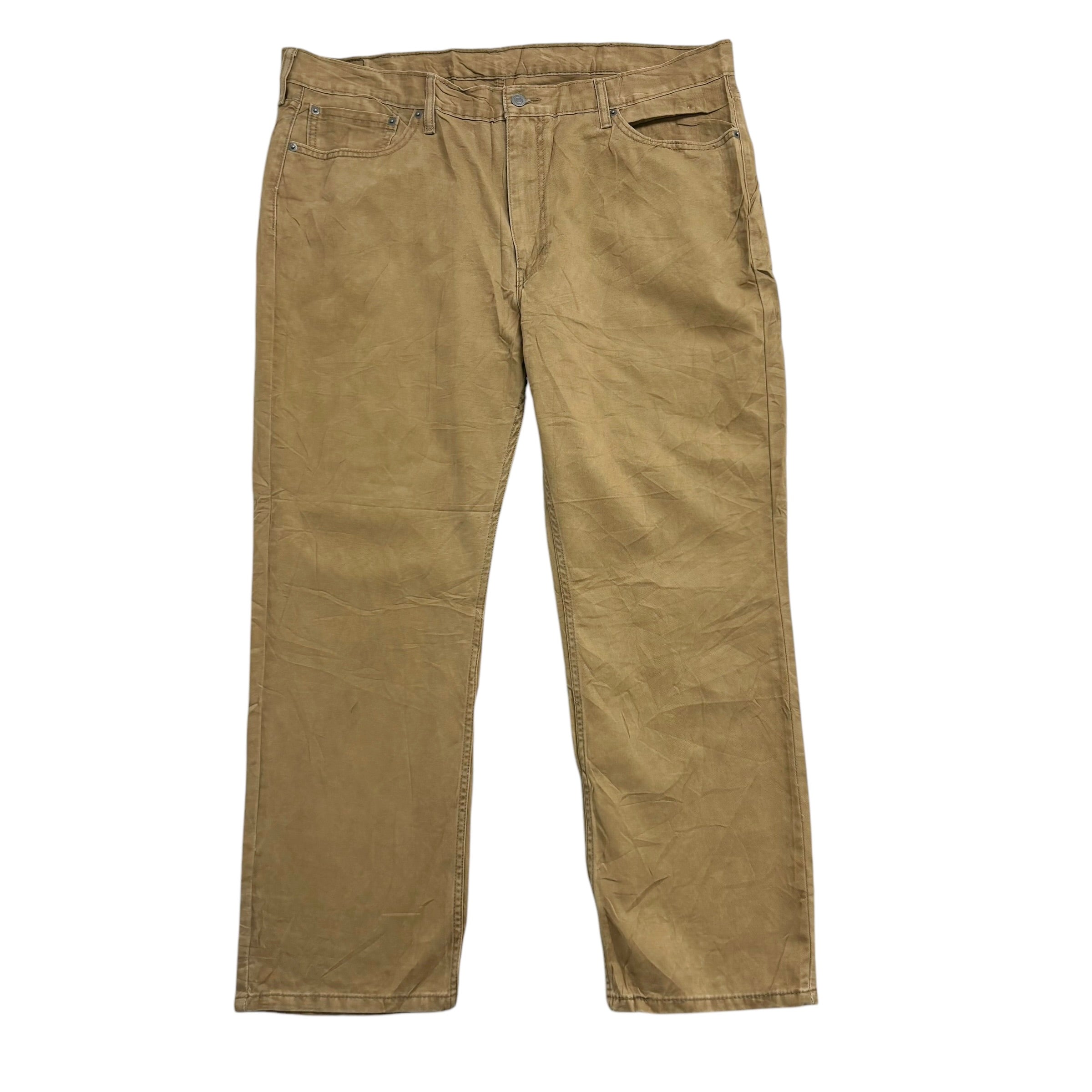 Levis 514 Trousers W42 L30 Mens Golden Tan Regular Straight Fit Cotton Pants