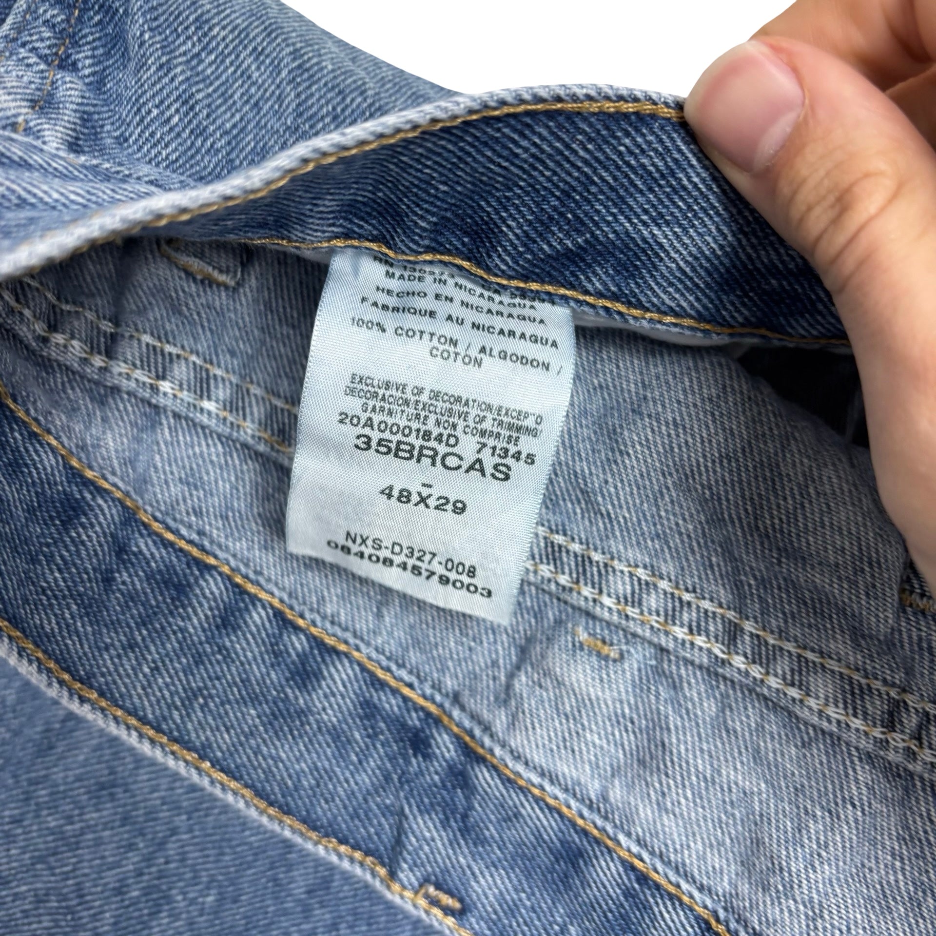 Wrangler Jeans W48 L29 Mens Light Blue Relaxed Tapered Fit Denim (E)