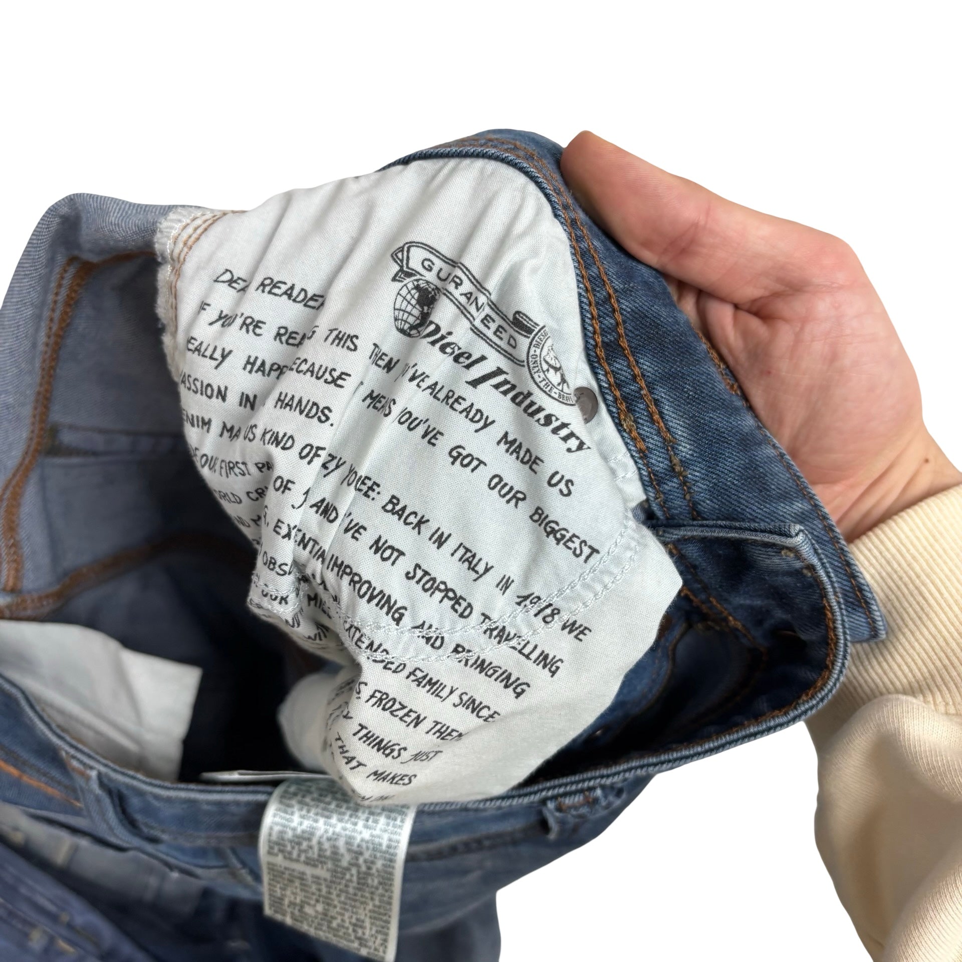 Diesel Safado Jeans W31 L30 Mens Mid Blue Slim Straight Fit Stretch Denim (F)