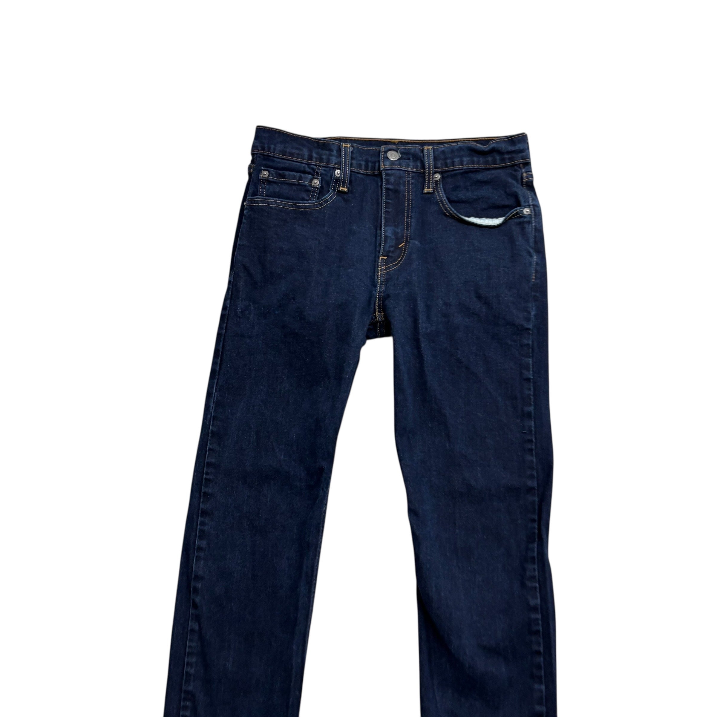 Levis 502 Jeans W30 L31 Mens Dark Blue Regular Tapered Fit Stretch Denim (E)