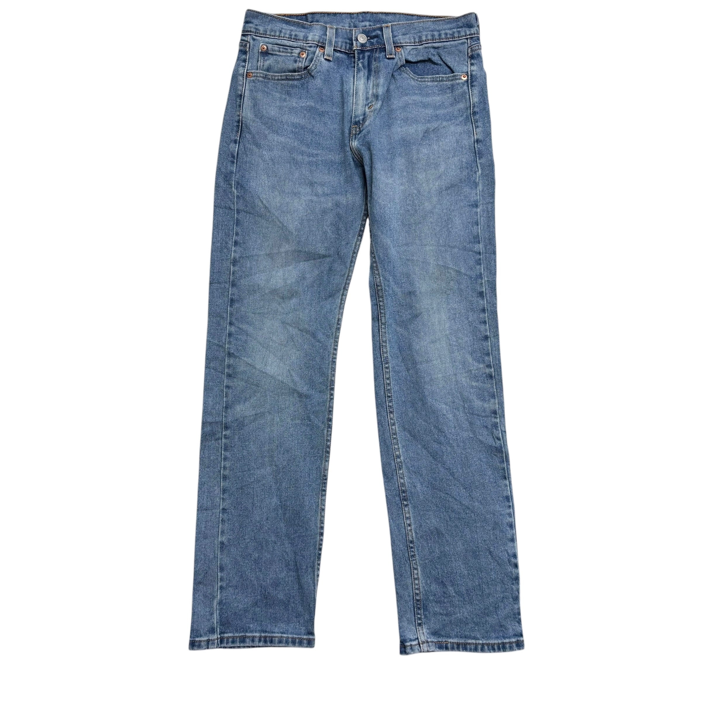 Levis 505 Jeans W29 L30 Mens Mid Blue Regular Straight Fit Stretch Denim