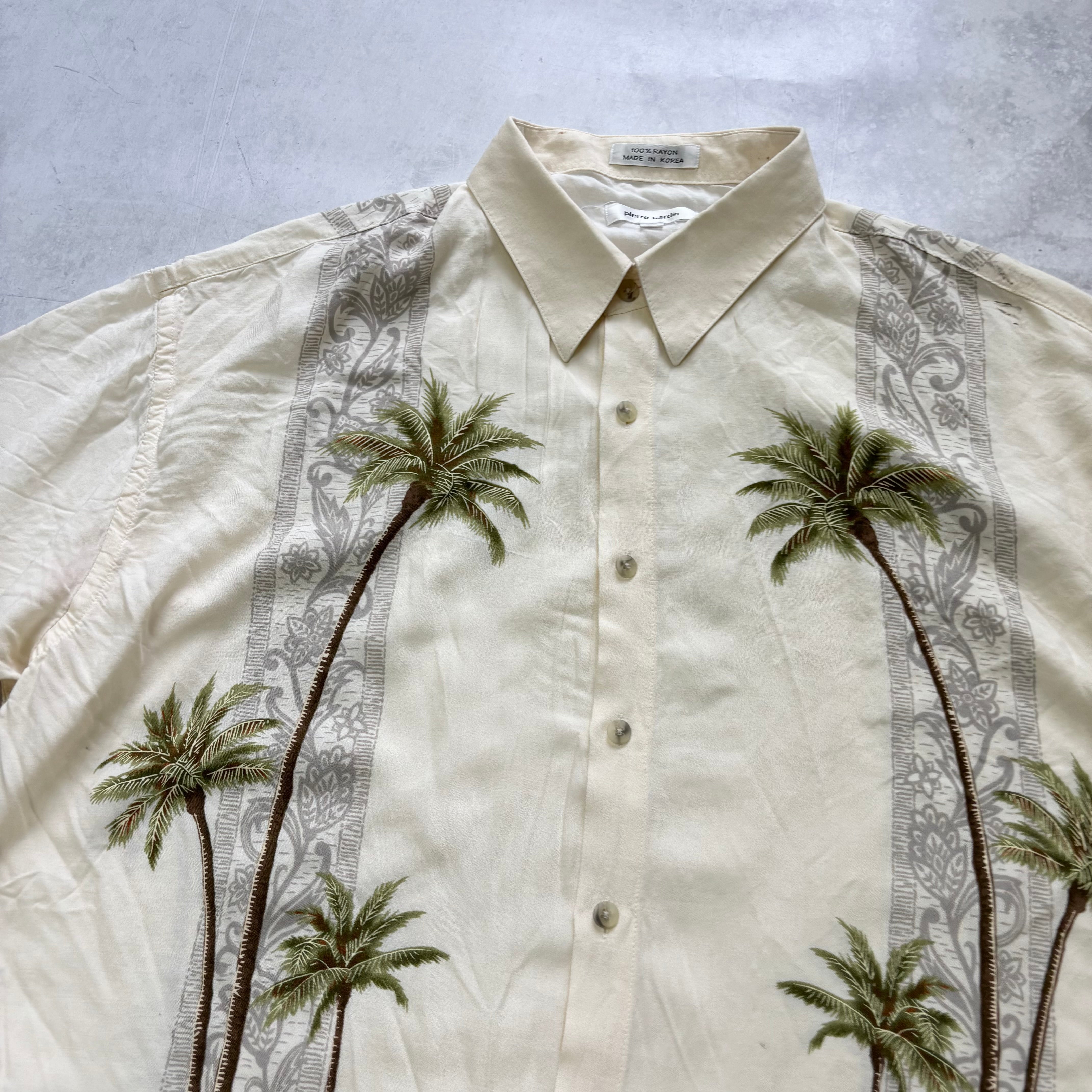 Vintage Hawaiian Shirt Mens XL Yellow Floral Aloha Short Sleeve Rayon