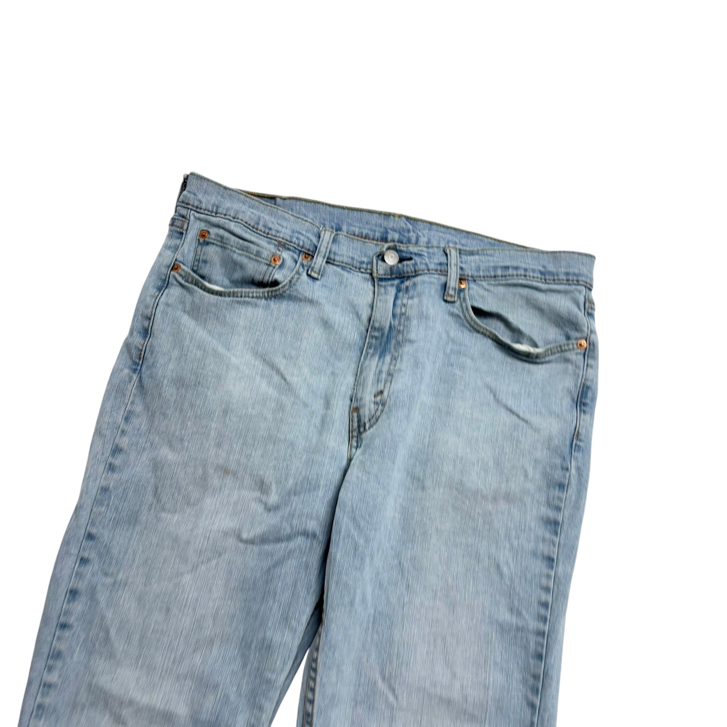 Levis 514 Jeans W36 L32 Mens Light Blue Regular Straight Fit Stretch Denim