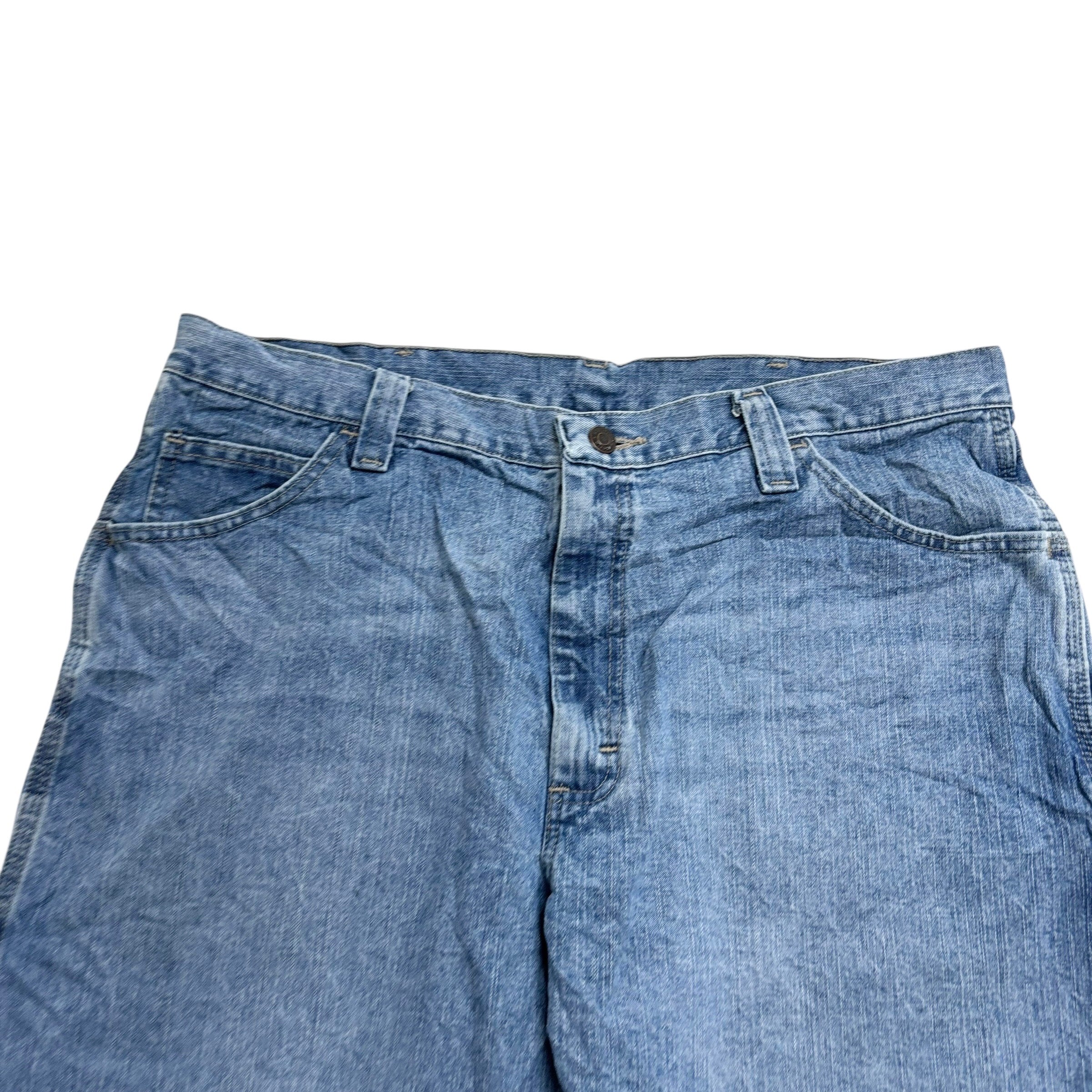 Wrangler Baggy Jorts W36 Mens Light Blue Denim Shorts Relaxed Fit Carpenter (E)