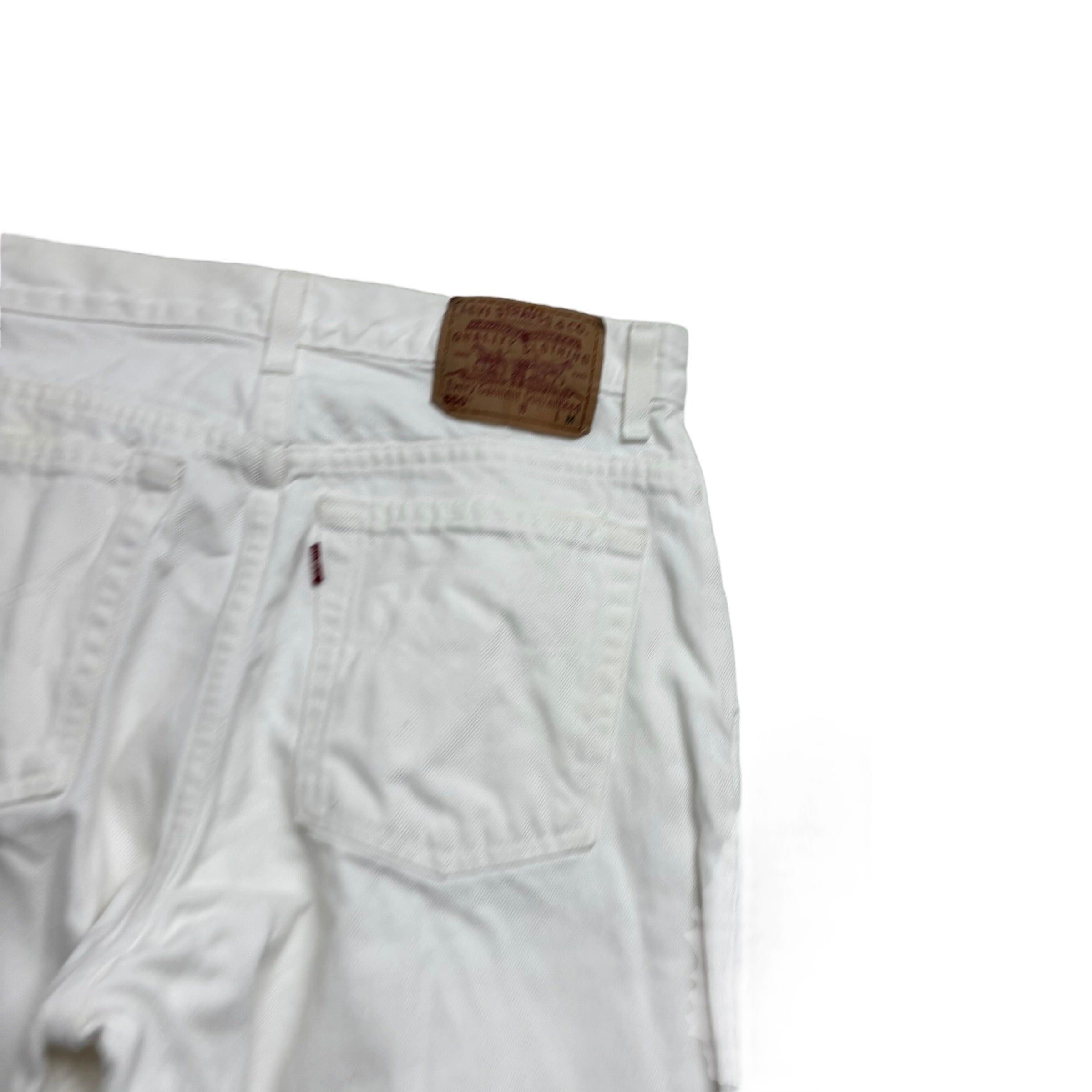 Levis 550 Jeans W30 L30 Womens White Relaxed Taper Mom Vintage Denim (F)