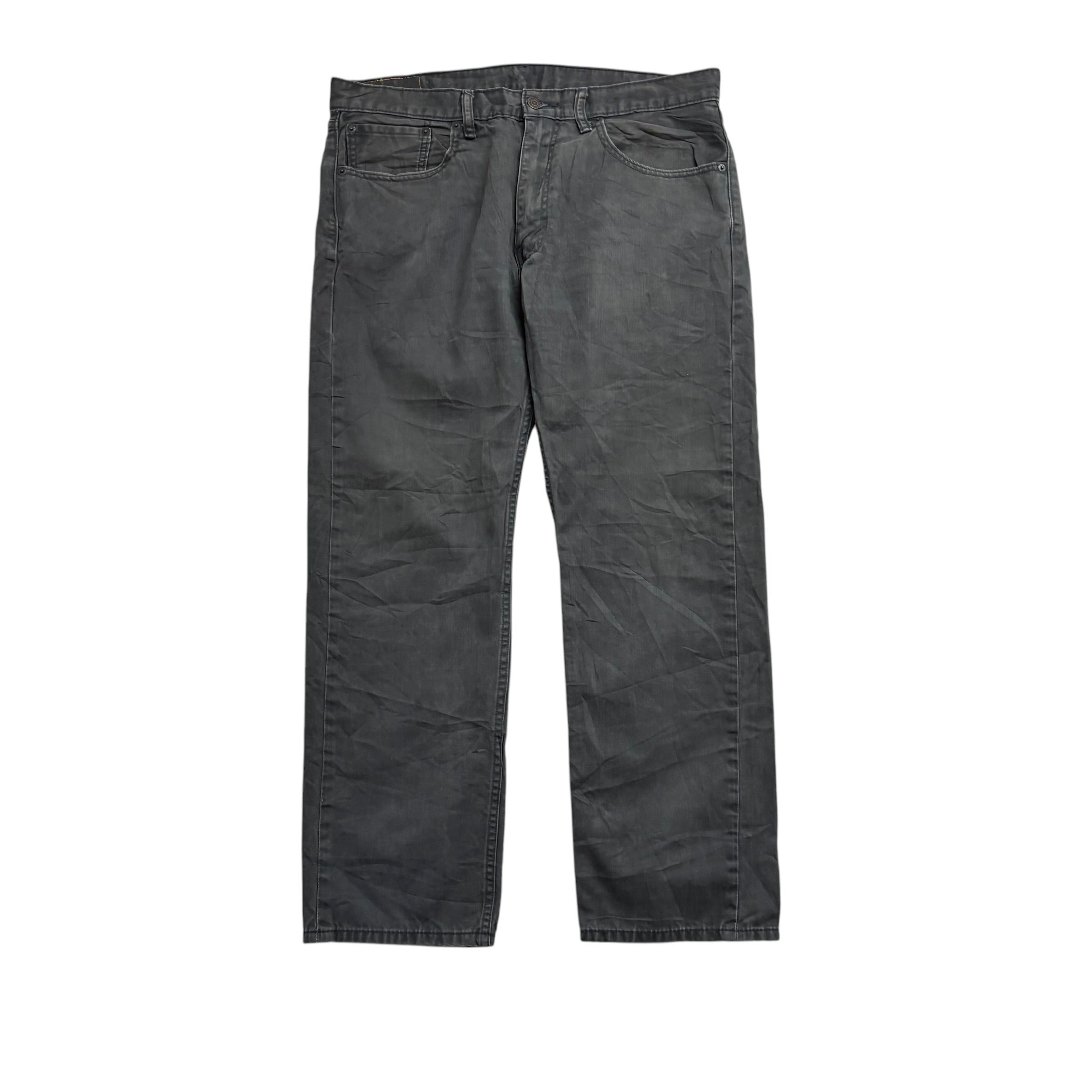 Levis 505 Trousers W36 L30 Mens Grey Regular Straight Fit Cotton Pants
