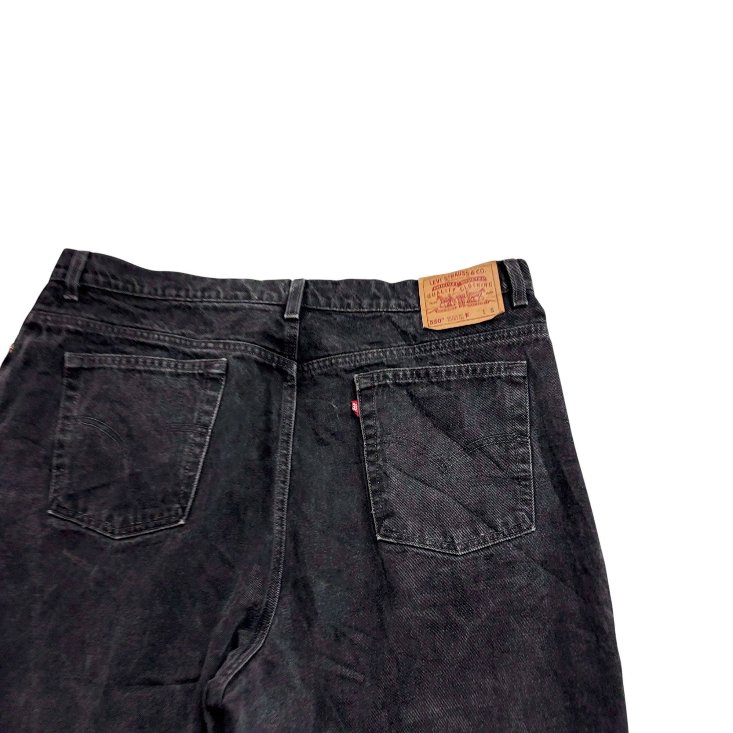 Levis 550 Jeans W40 L30 Womens Black Relaxed Taper USA Made Vintage (E)