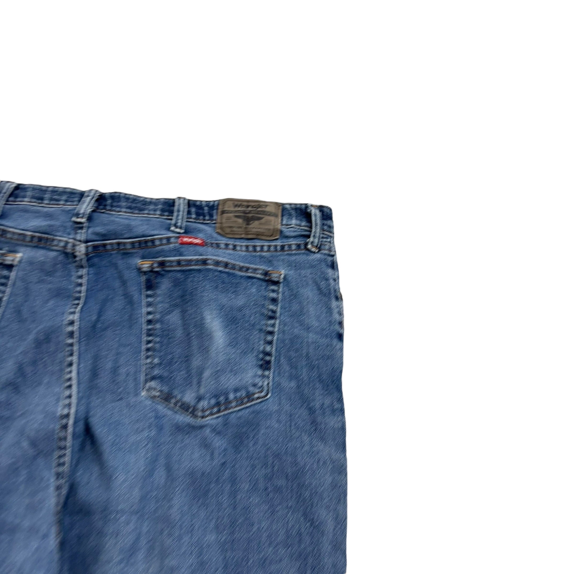 Wrangler Jeans W42 L32 Mens Mid Blue Regular Straight Fit Stretch Denim (F)