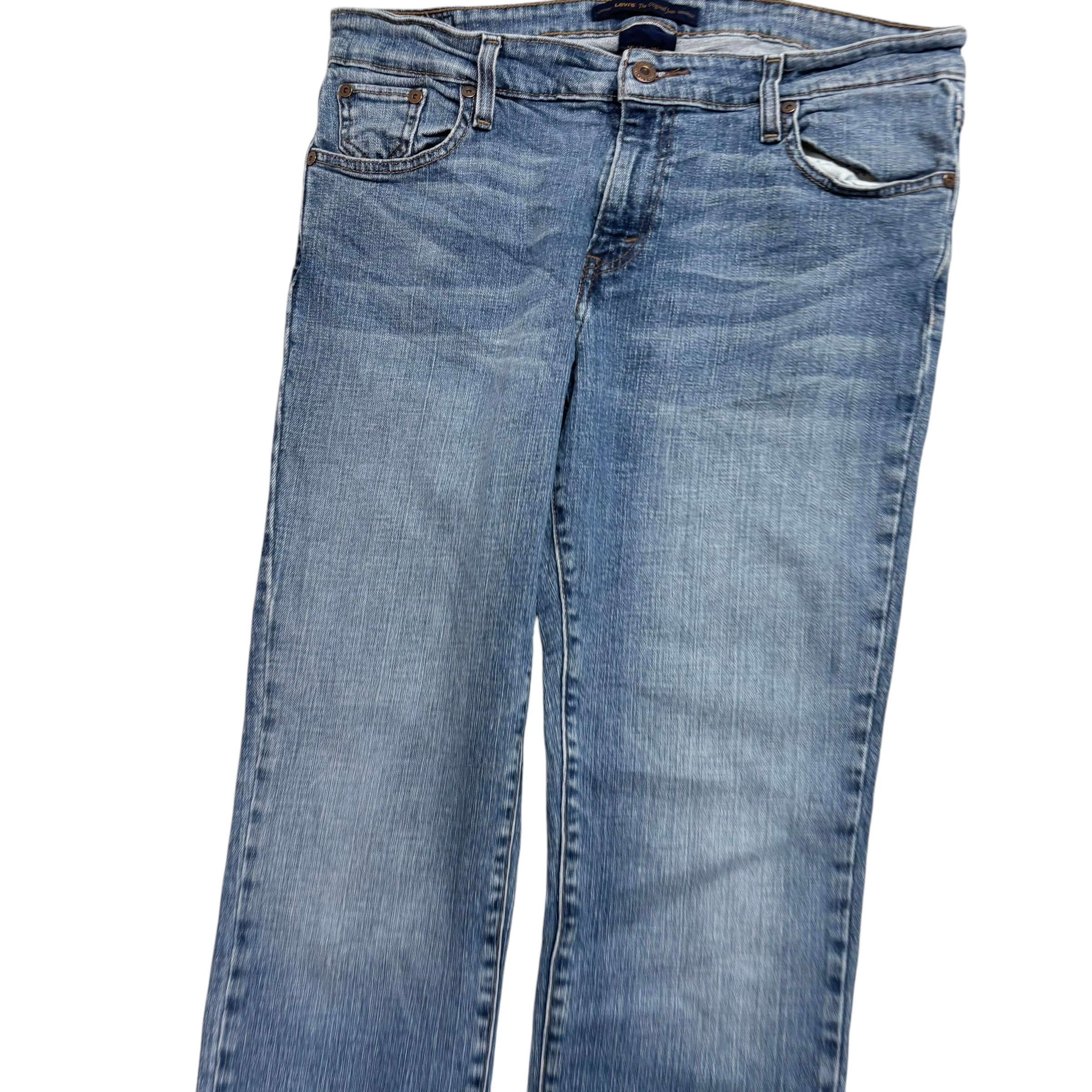 Levis Skinny Jeans W34 L31 Womens Mid Rise Mid Blue Vintage Stretch Denim (E)