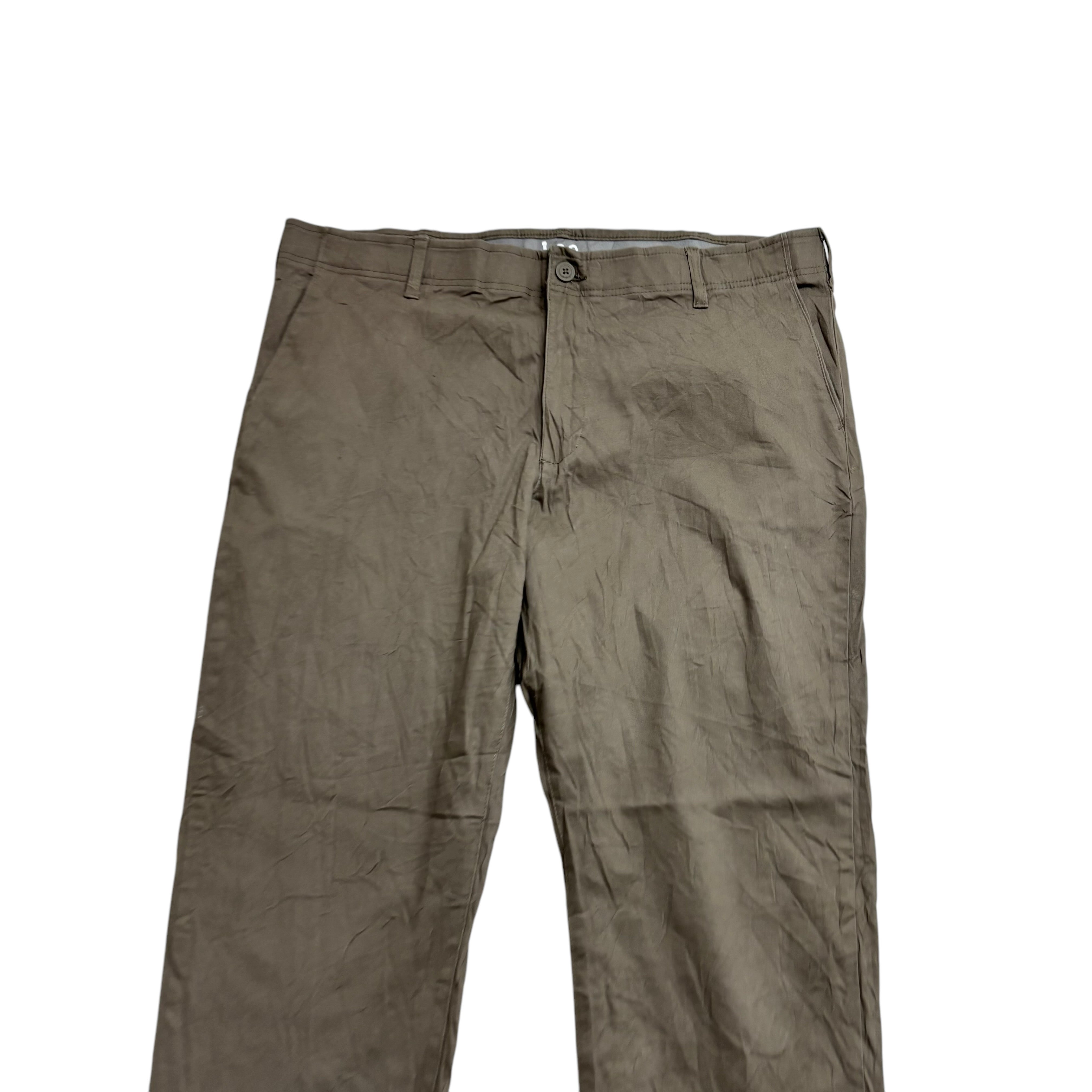 Lee Trousers W42 L30 Mens Olive Green Slim Fit Stretch Pants (E)