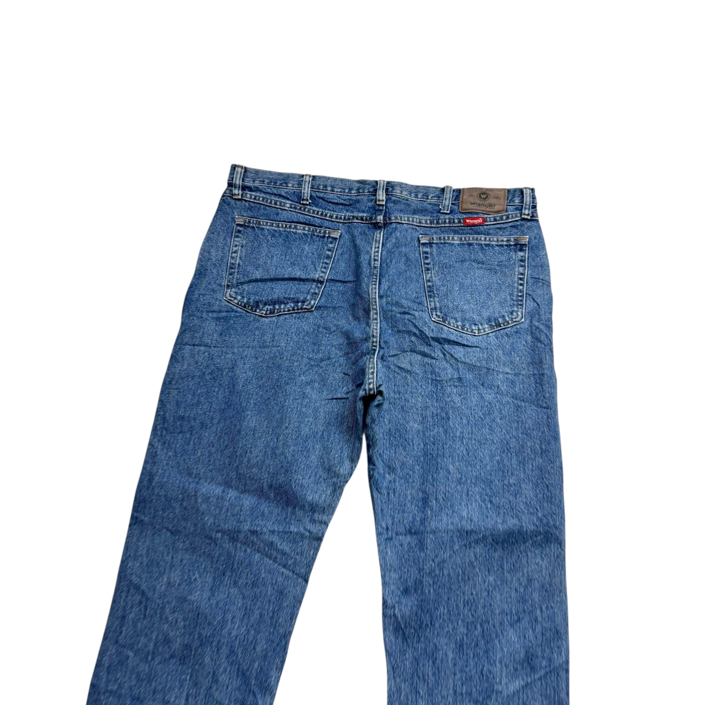 Wrangler Jeans W40 L32 Mens Mid Blue Regular Straight Fit Vintage Denim (E)