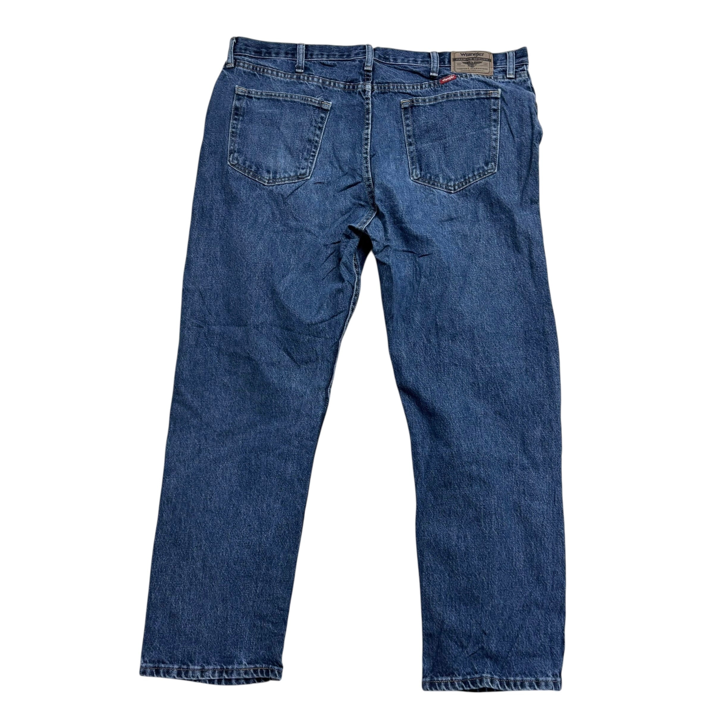 Wrangler Jeans W42 L30 Mens Mid Blue Regular Straight Fit Denim (E)