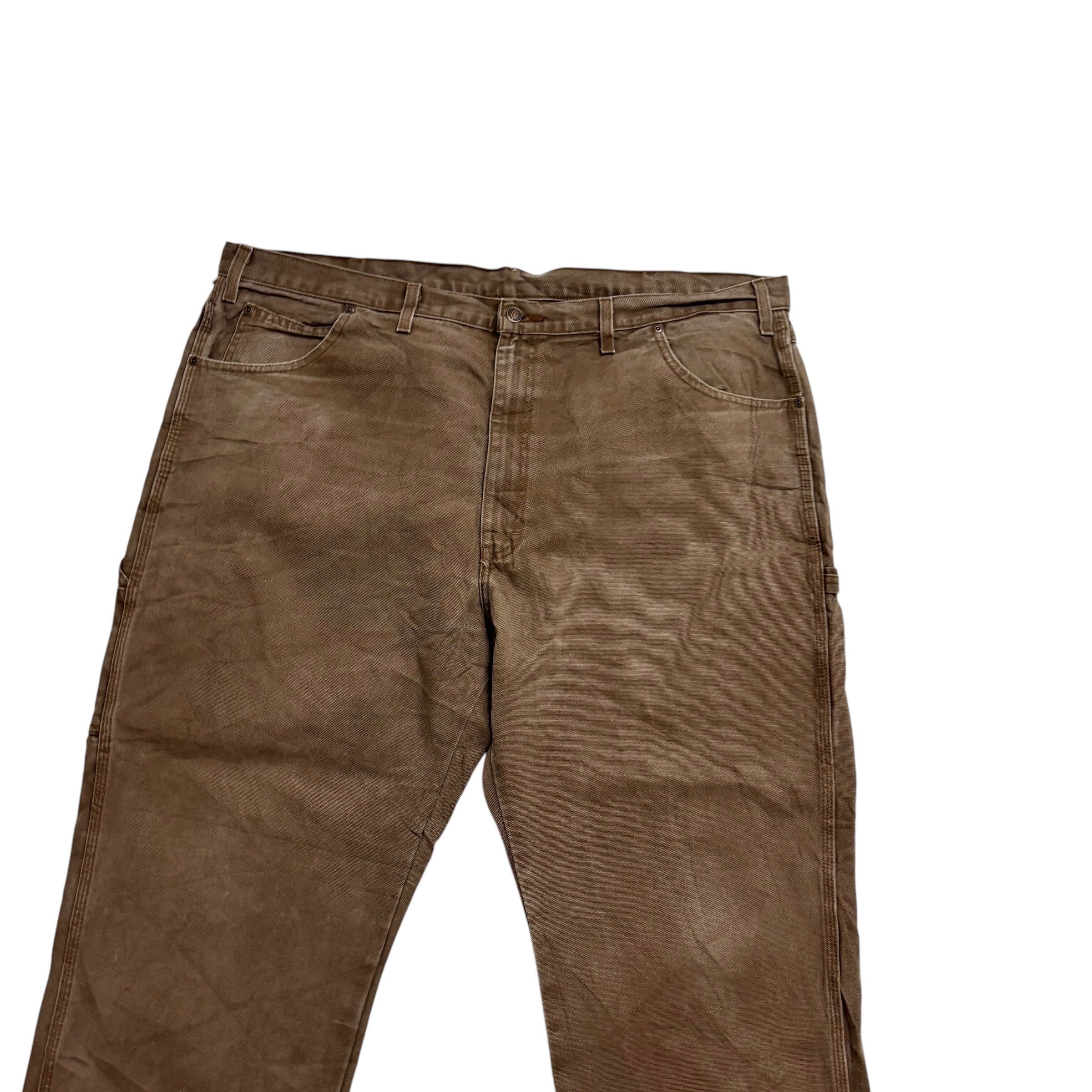 Dickies Carpenter Pants W44 L30 Mens Brown Relaxed Straight Fit Trousers Jeans