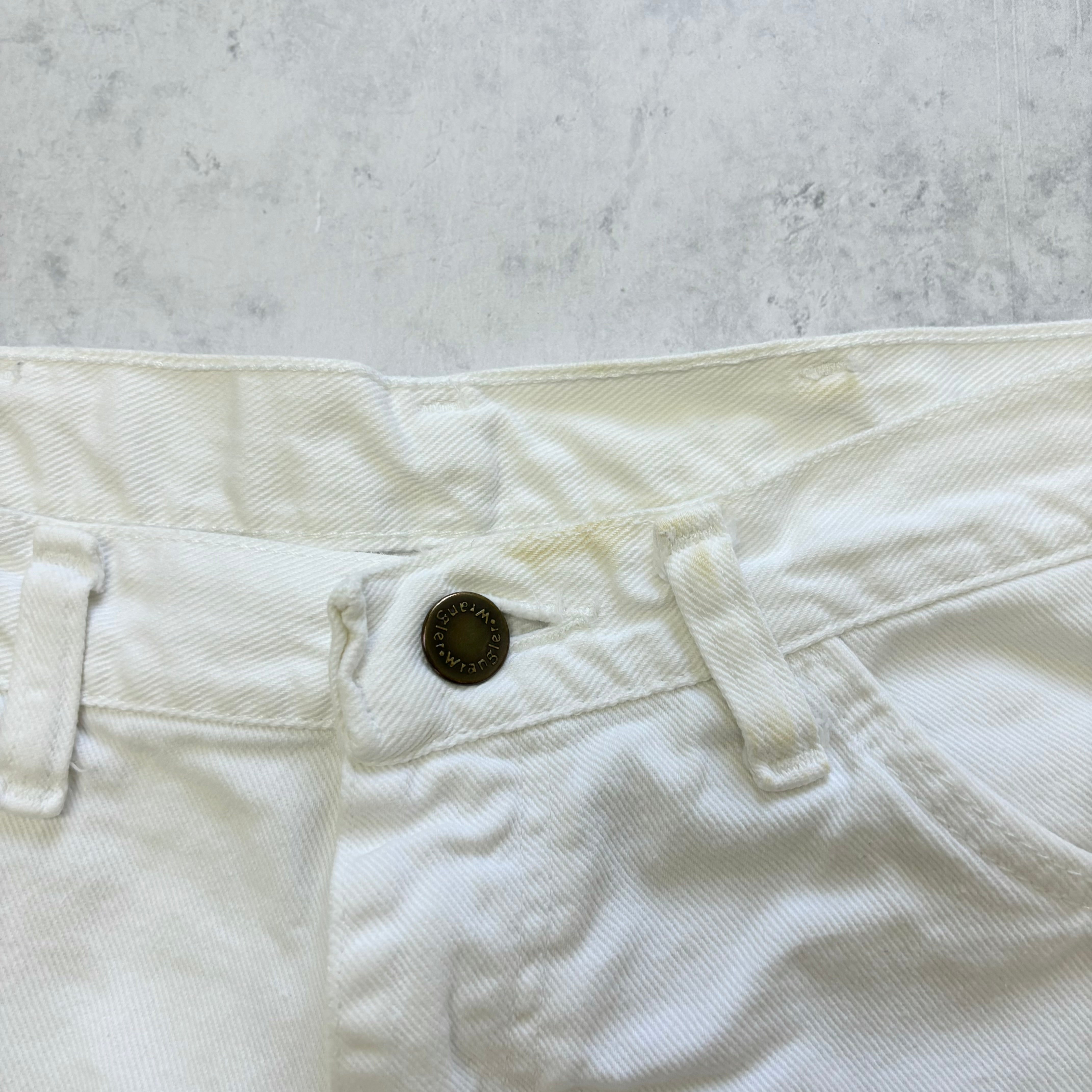 Vintage Wrangler Jorts W32 Mens Denim Shorts White Regular Fit