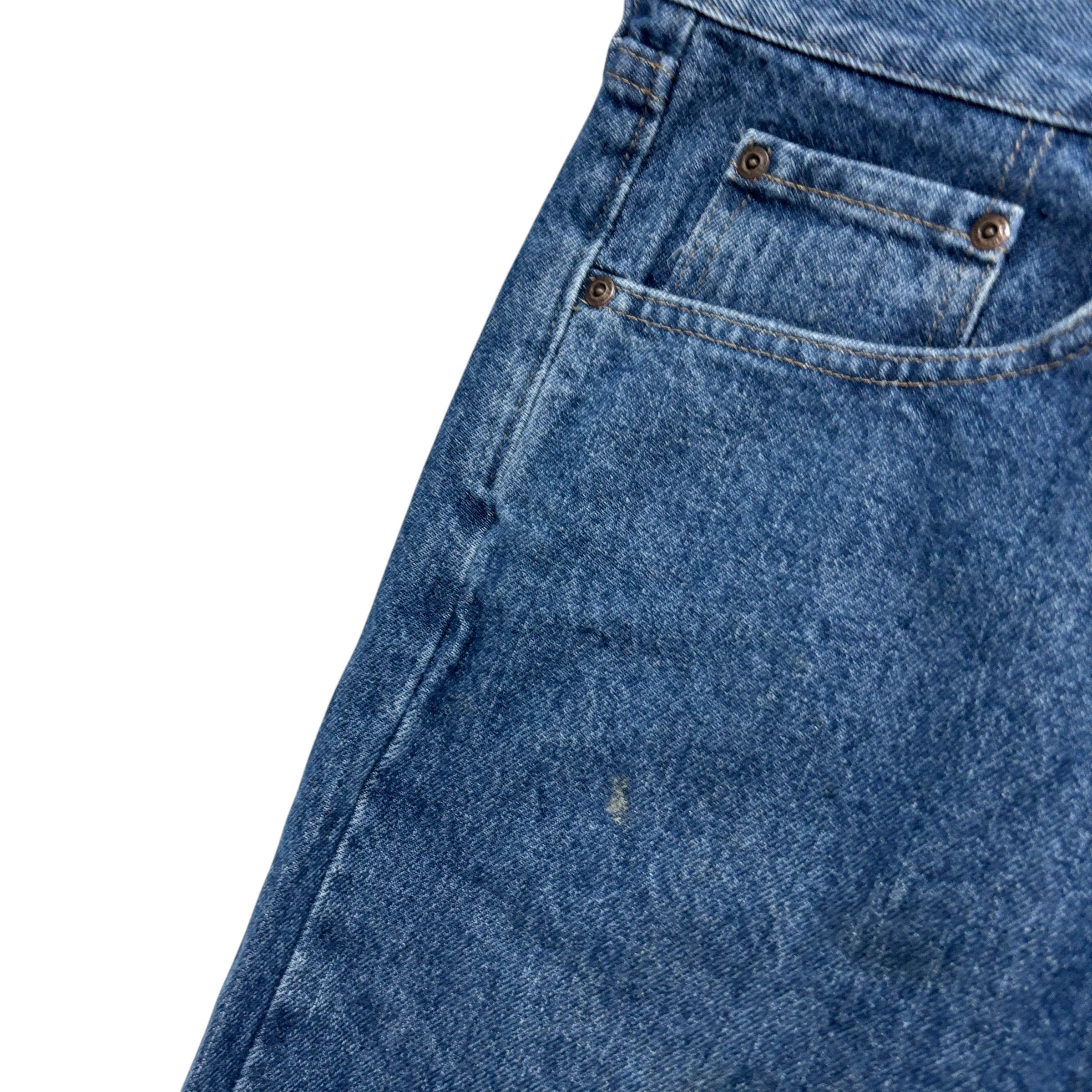Wrangler Baggy Jorts W33 Mens Denim Shorts Mid Blue Relaxed Fit (F)