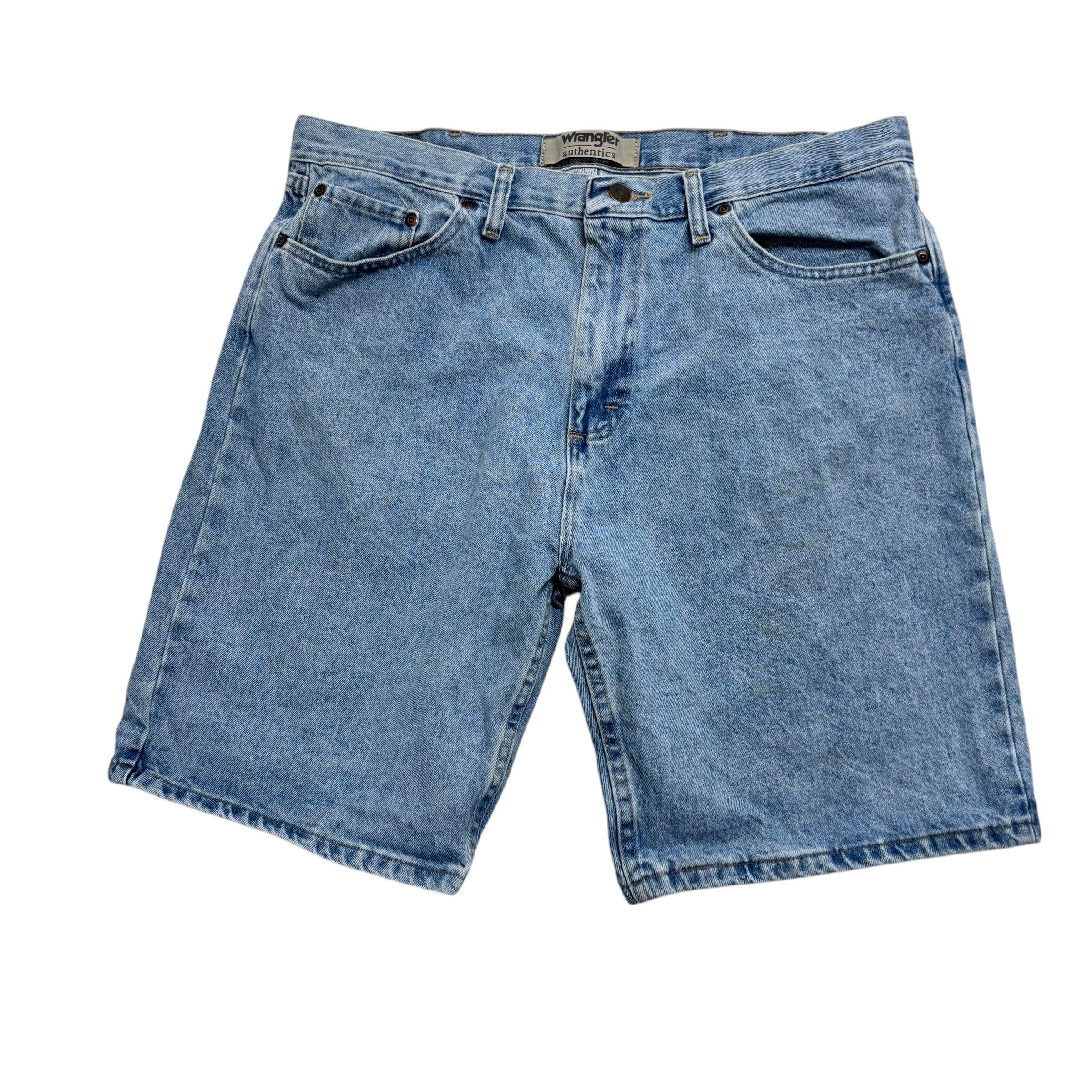 Wrangler Baggy Jorts W36 Mens Denim Shorts Light Blue Relaxed Fit