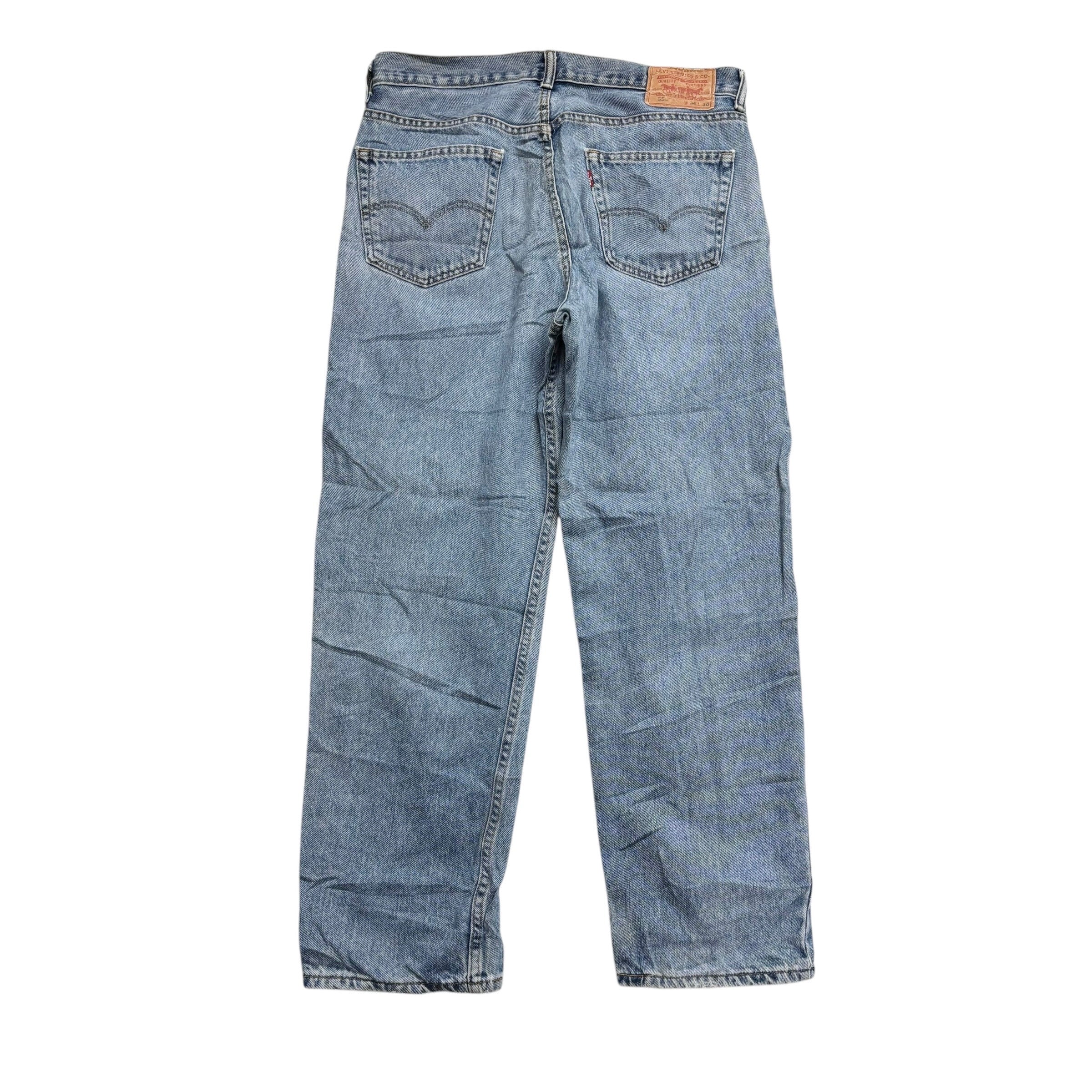 Levis 550 Jeans W34 L30 Mens Light Blue Baggy Relaxed Straight Vintage Denim (F)