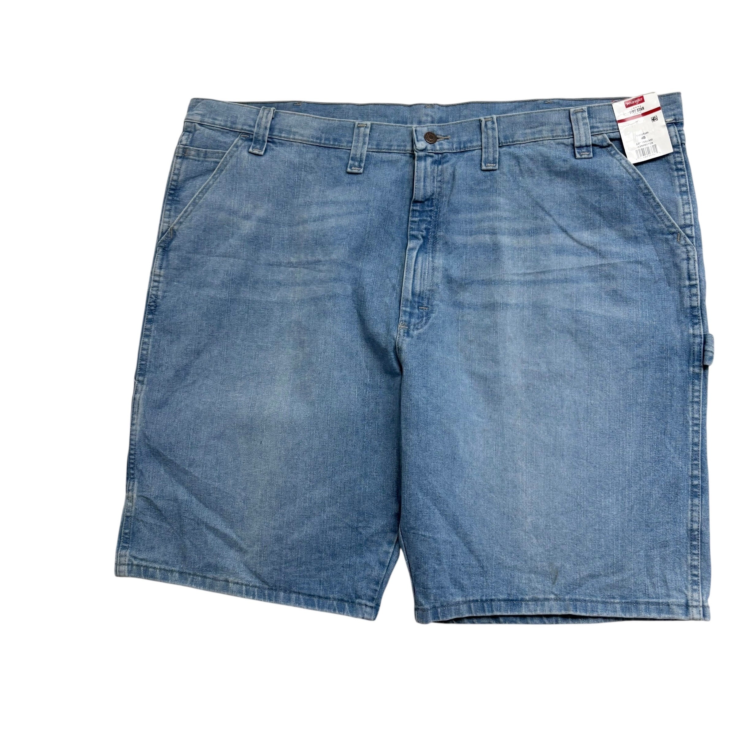 Wrangler Jorts W48 Mens Light Blue Denim Shorts Baggy Carpenter Stretch