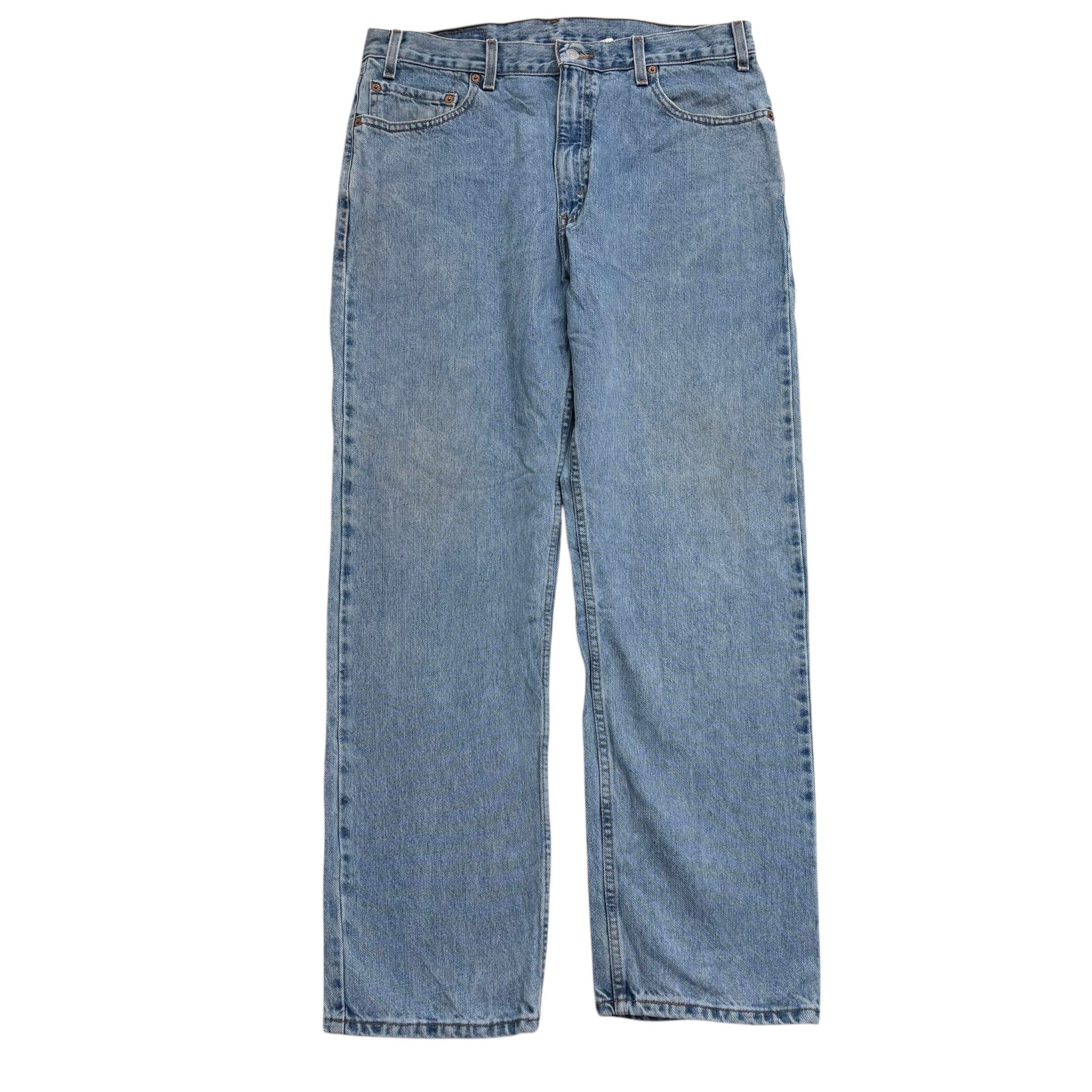 Levis 505 Jeans W36 L30 Mens Light Blue Regular Straight Fit Vintage Denim