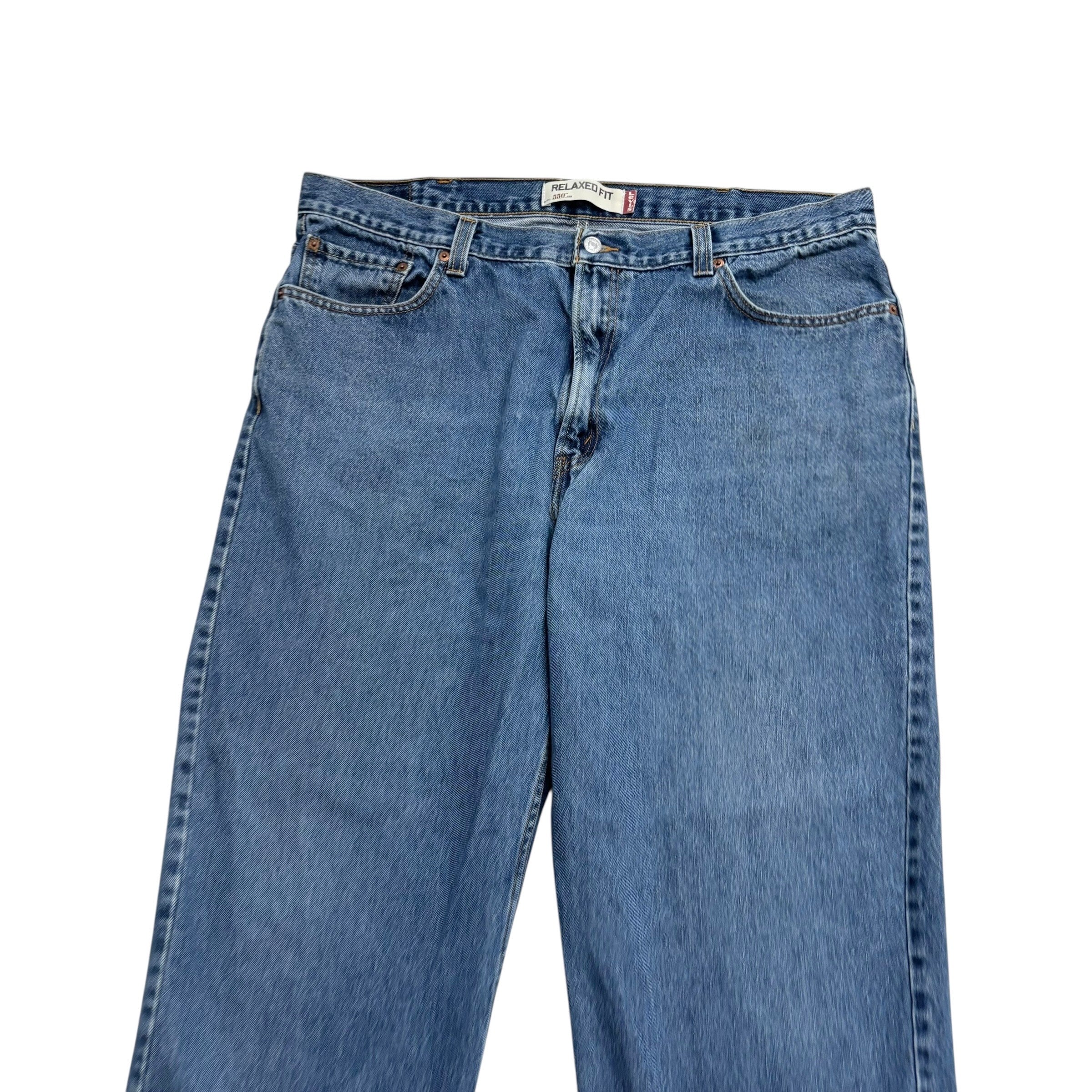 Levis 550 Jeans W40 L31 Mens Mid Blue Baggy Relaxed Straight Vintage Denim (E)