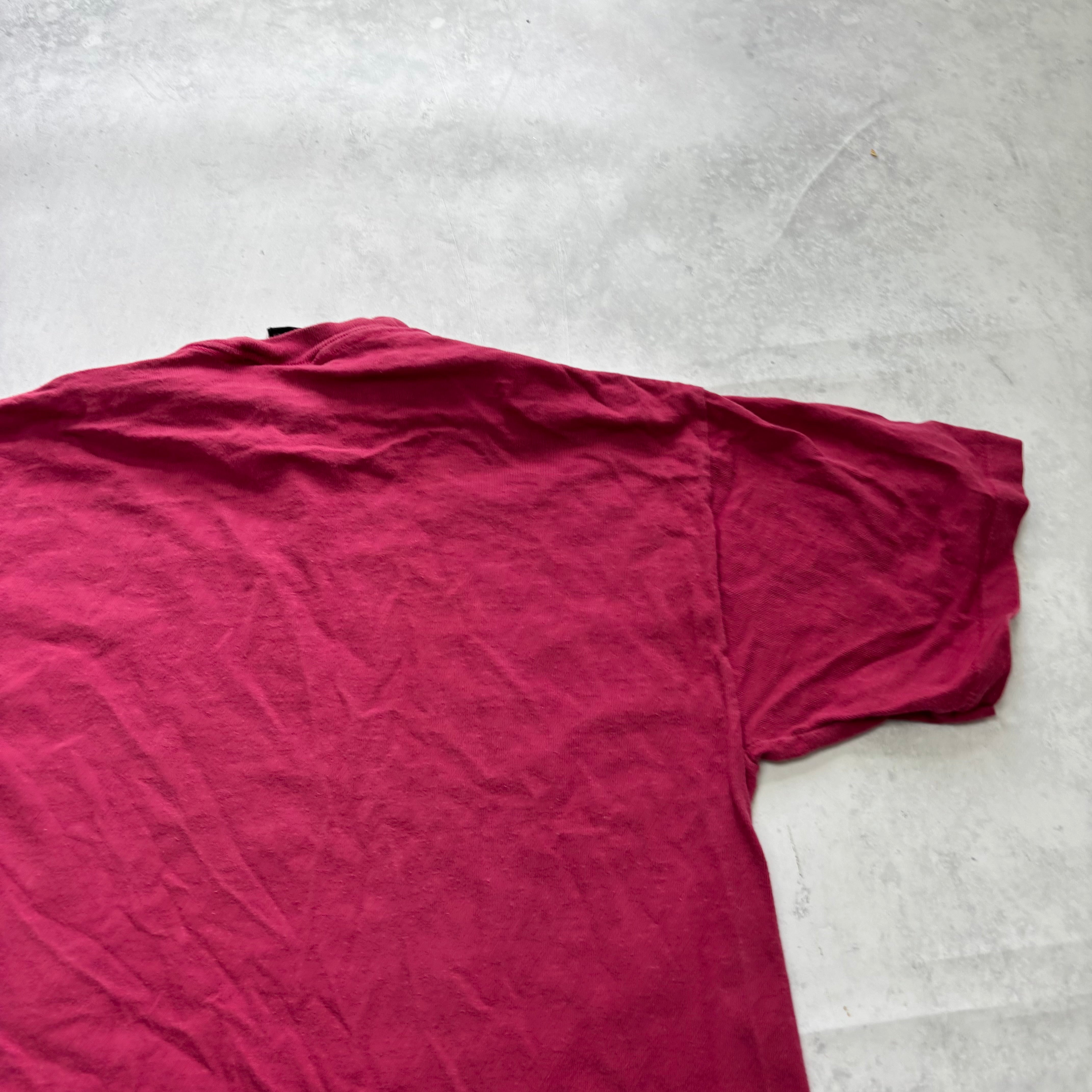 Vintage T Shirt Mens Small Burgundy Single Stitch Graphic Print 90s Music