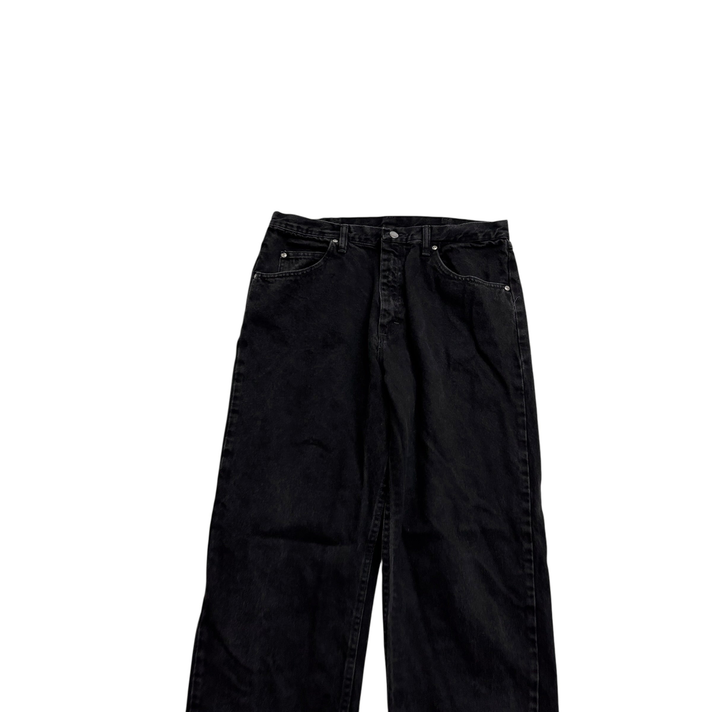 Wrangler Jeans W34 L34 Mens Black Relaxed Straight Fit Baggy Denim (E)