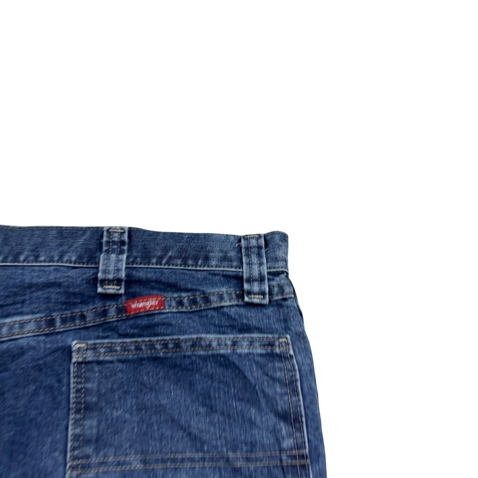 Wrangler Carpenter Jeans W42 L30 Mens Dark Blue Relaxed Straight Fit Denim