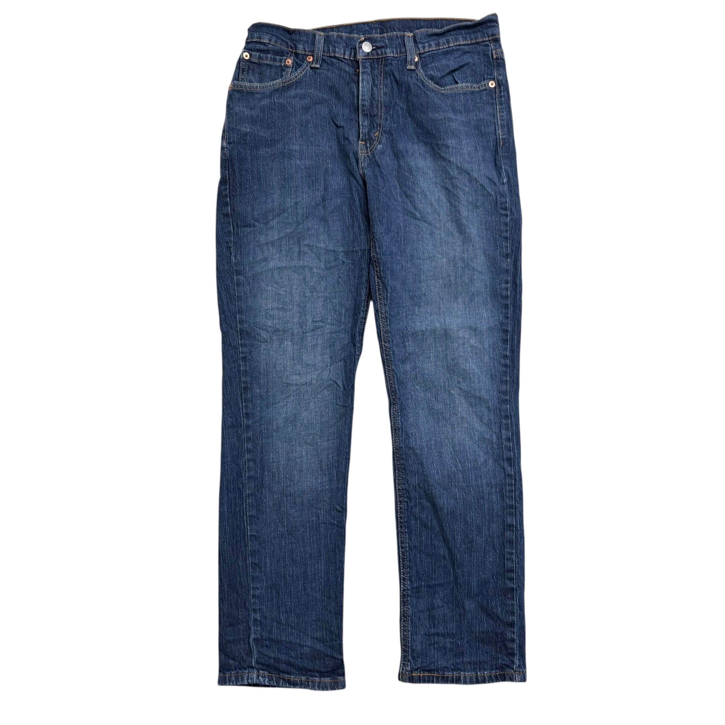 Levis 541 Jeans W33 L31 Mens Dark Blue Athletic Tapered Fit Stretch Denim (E)