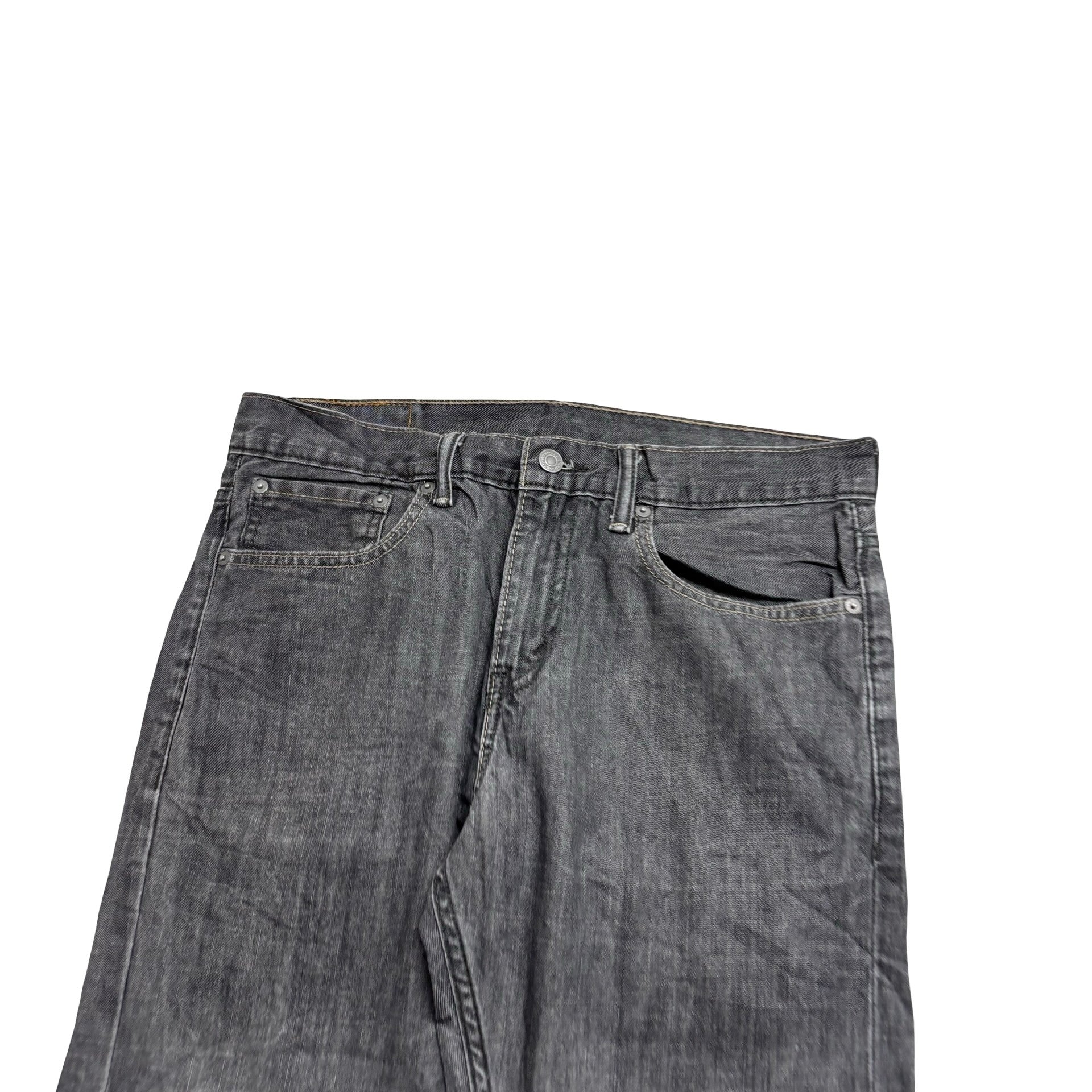 Levis 513 Jeans W32 L32 Mens Grey Slim Straight Fit Vintage Denim (E)